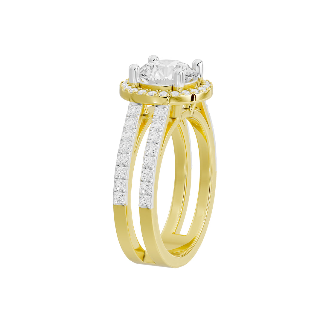 2 Carat Elaine Dual Band Ring