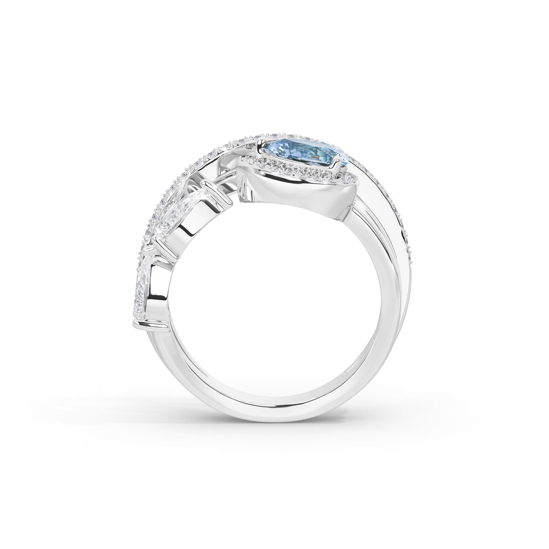 Azure Floriane Designer Band Ring