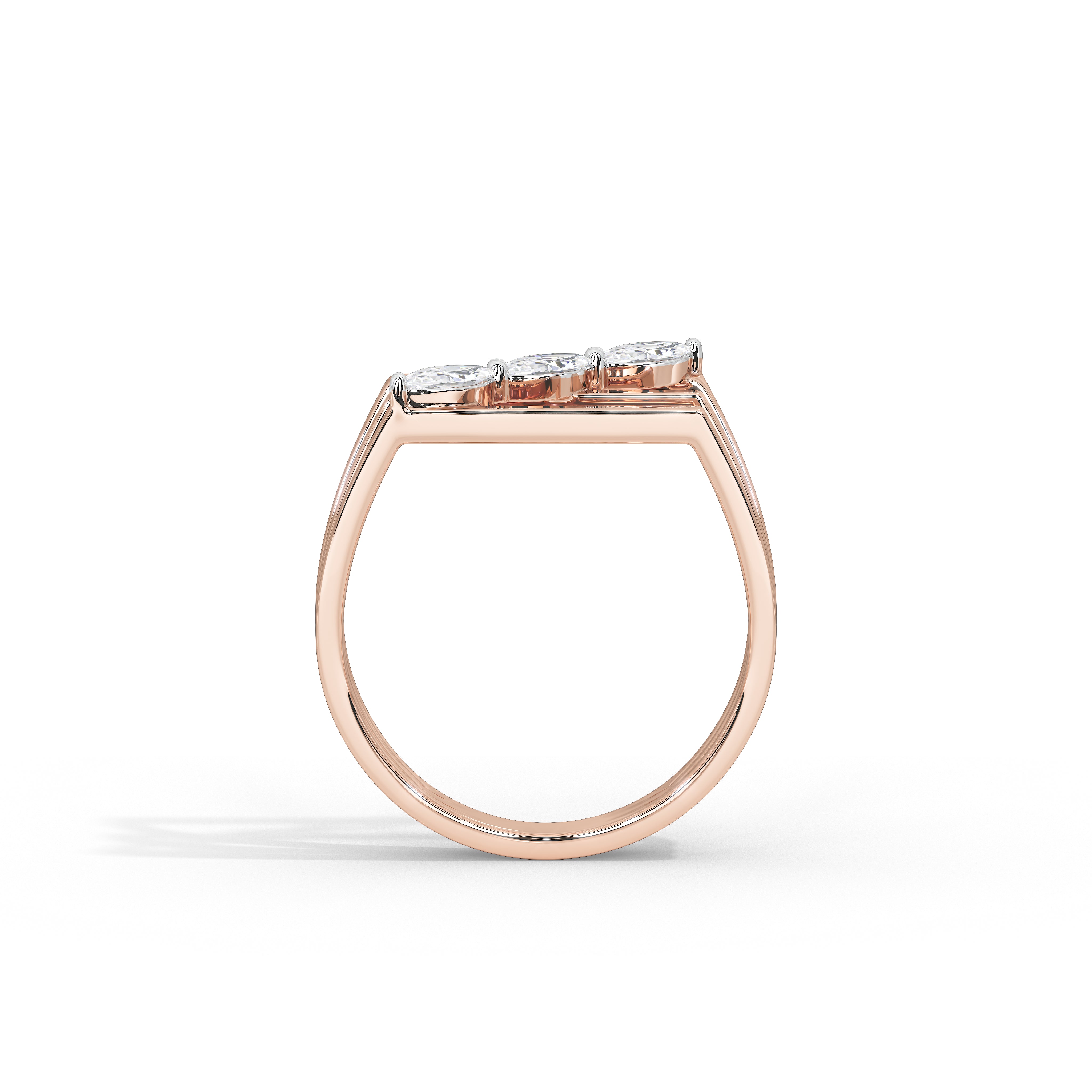 Vaidehi Marquise Bold Three Stone Ring