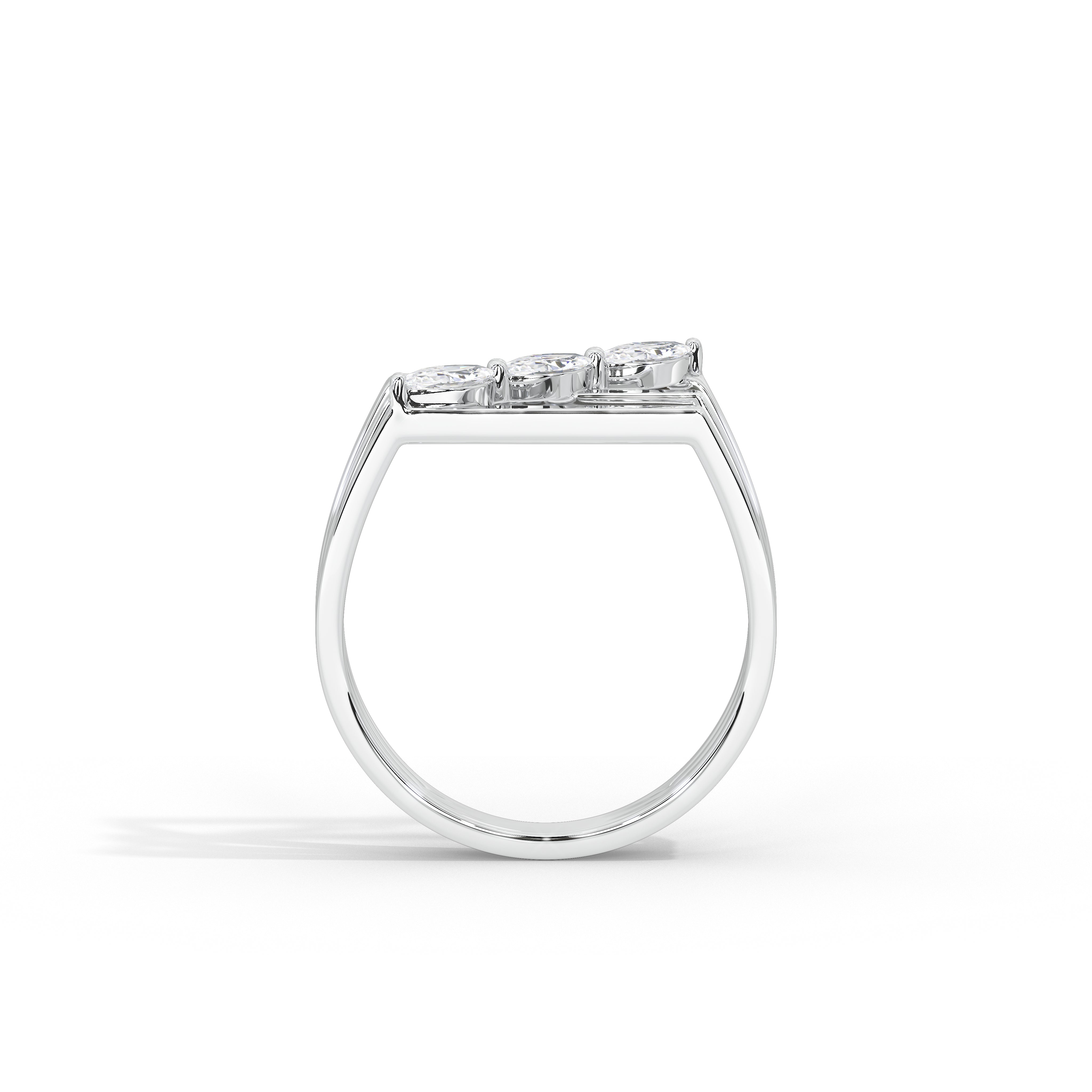 Vaidehi Marquise Bold Three Stone Ring