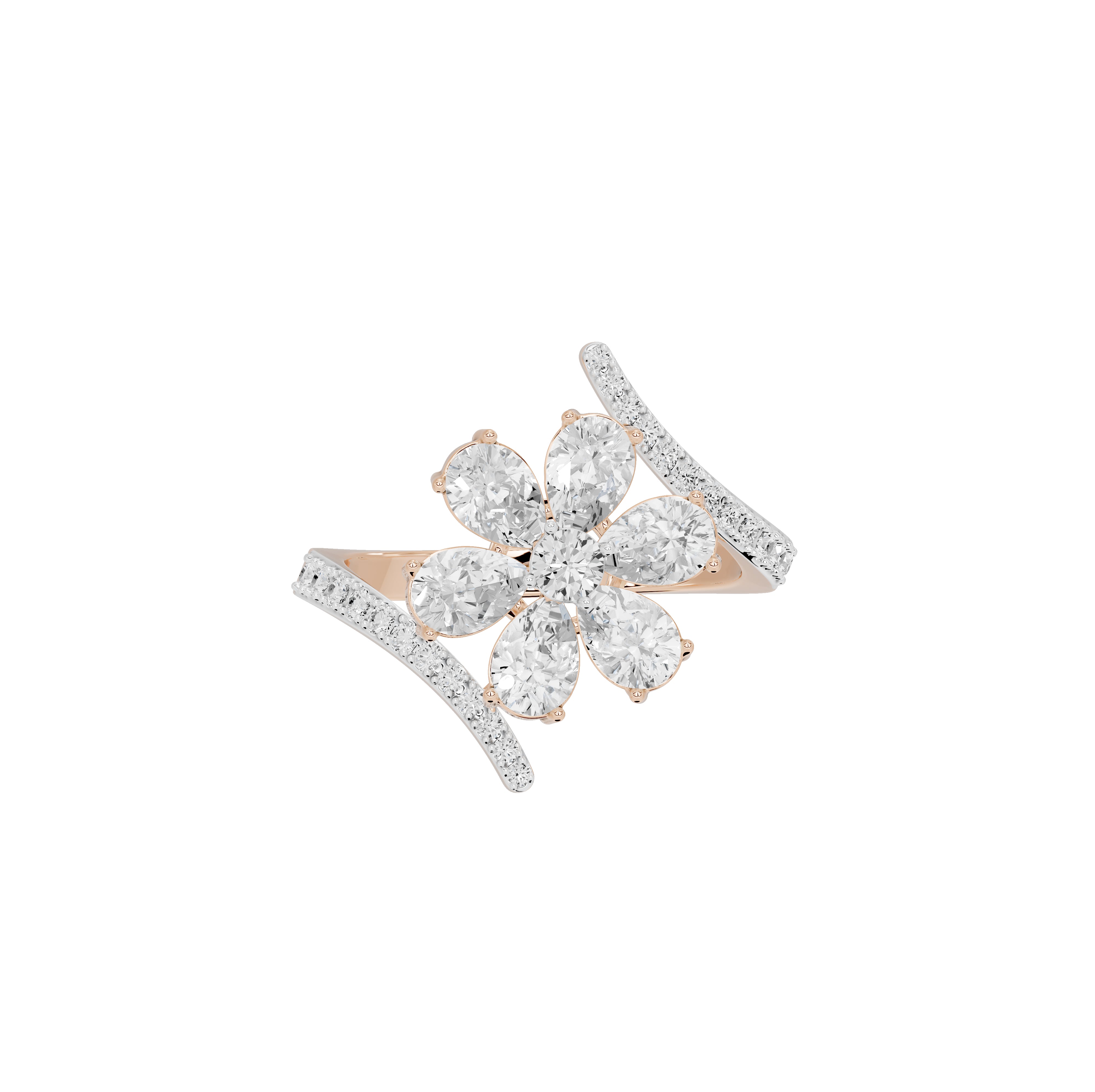 Taissa Pear Floret Diamond Ring