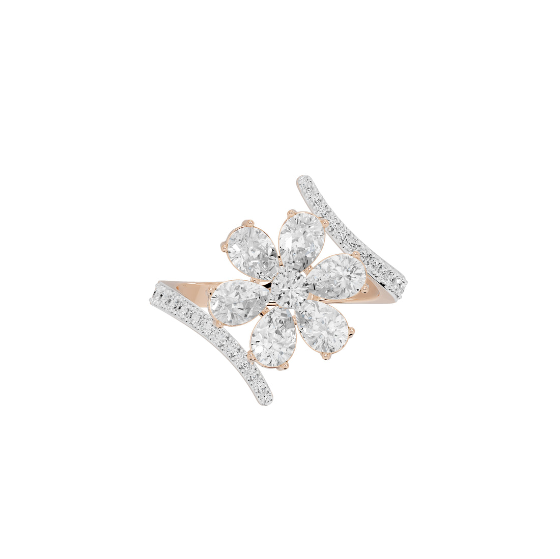 Taissa Pear Floret Diamond Ring