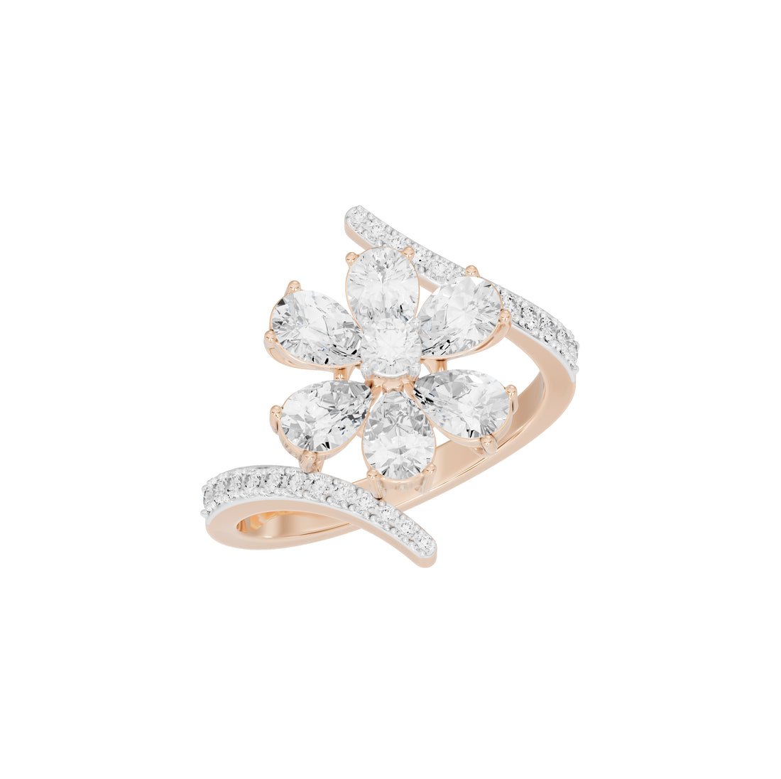 Taissa Pear Floret Diamond Ring