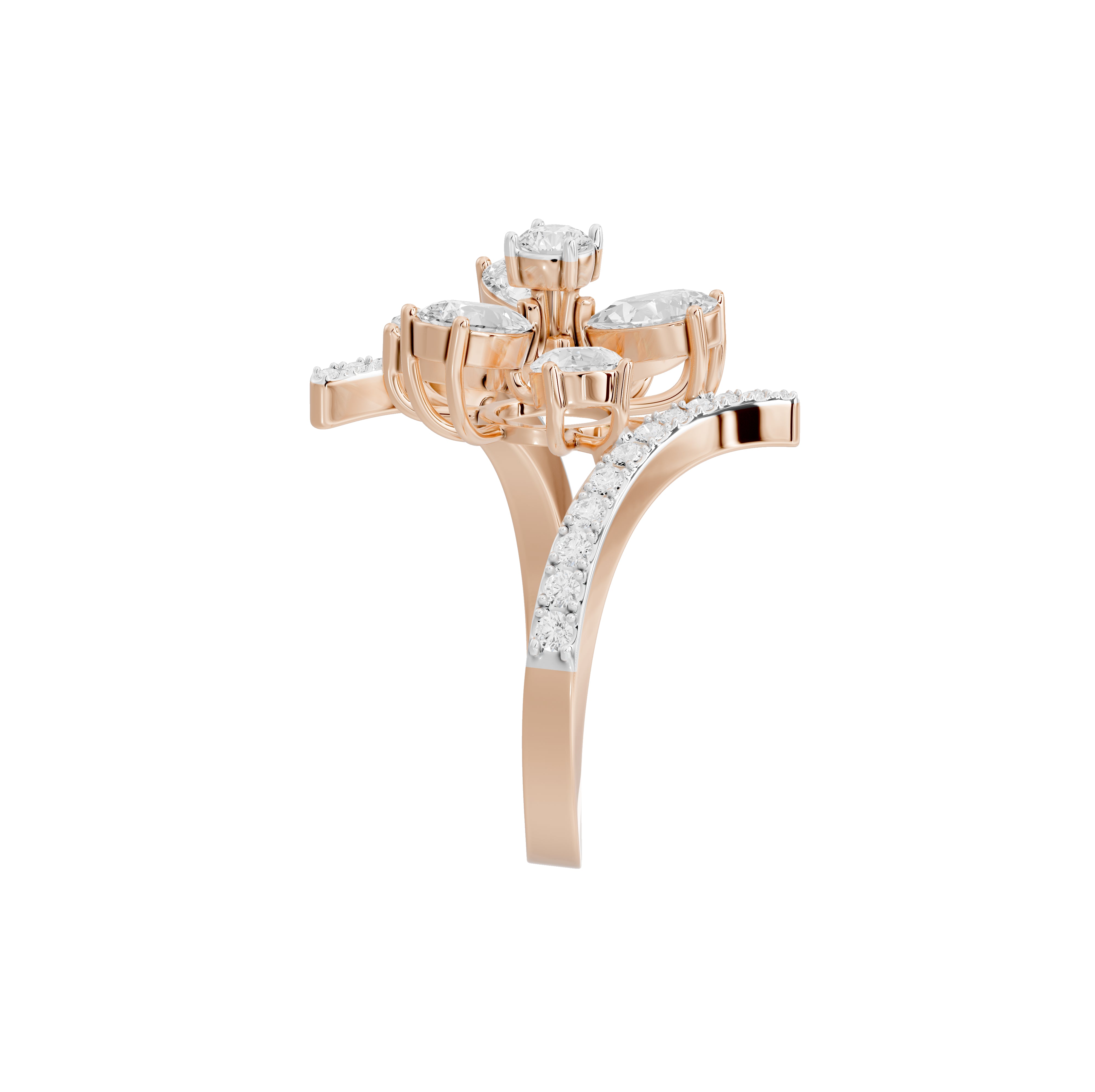 Taissa Pear Floret Diamond Ring