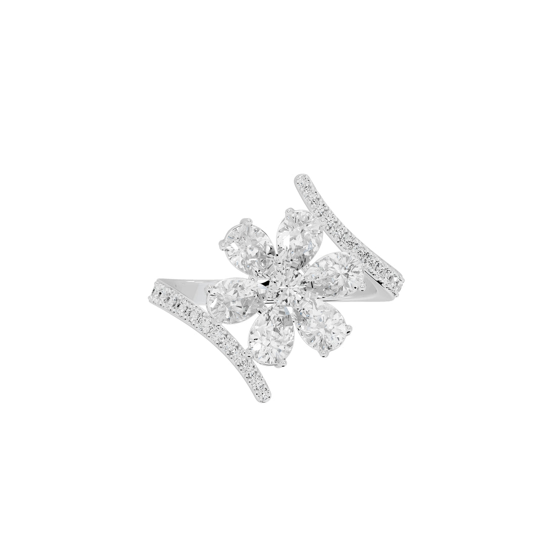 Taissa Pear Floret Diamond Ring