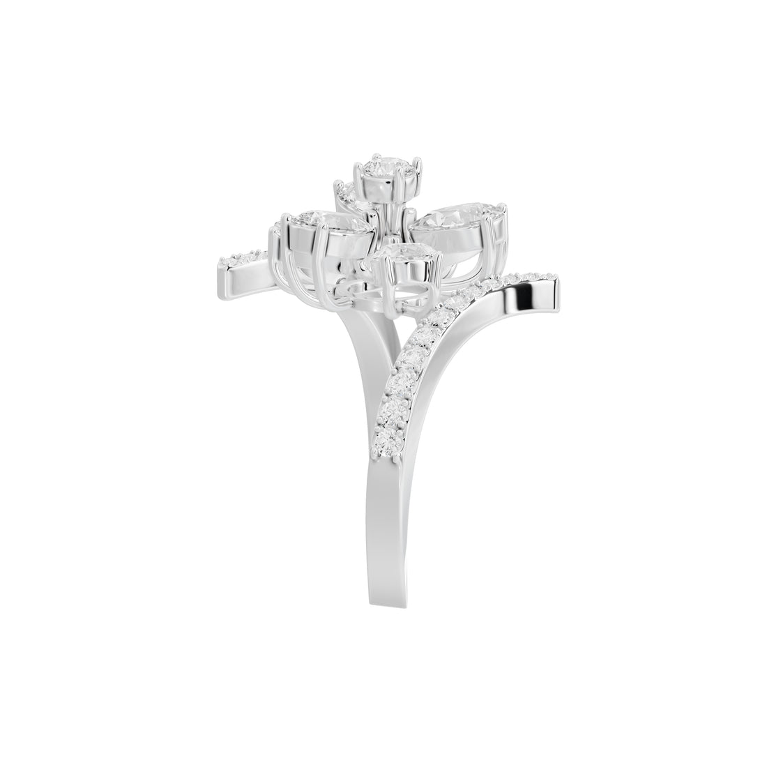Taissa Pear Floret Diamond Ring