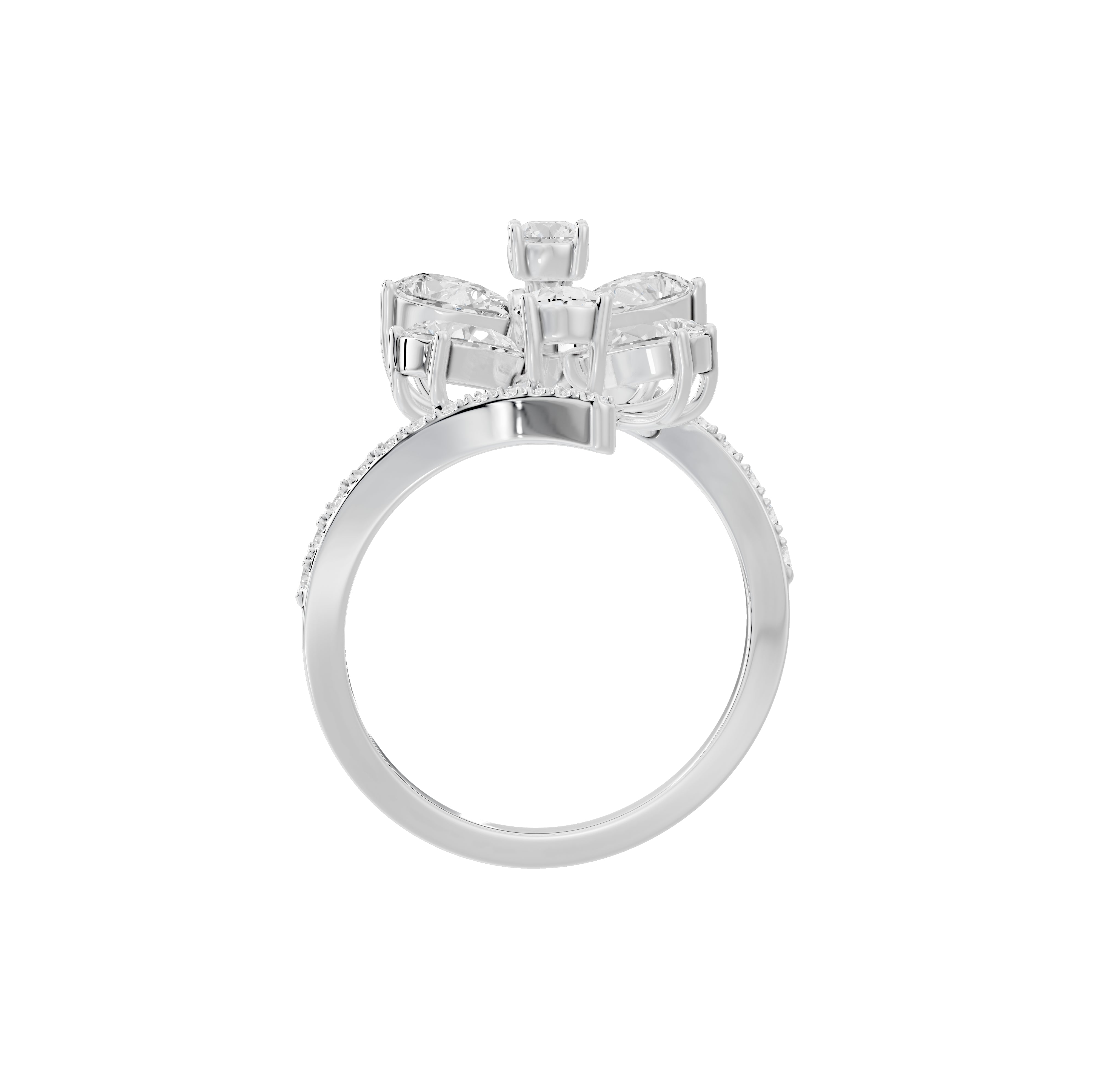 Taissa Pear Floret Diamond Ring