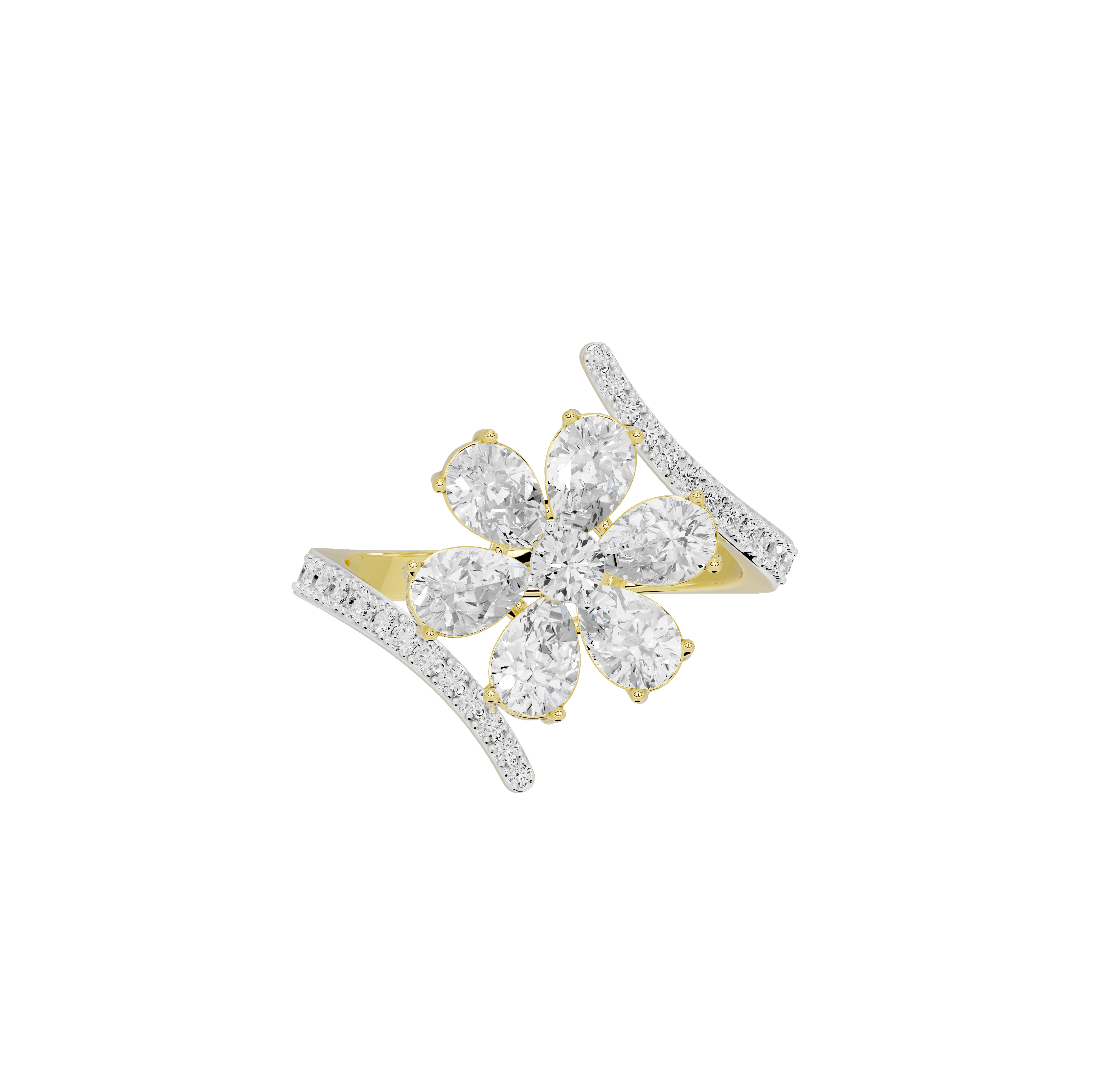 Taissa Pear Floret Diamond Ring