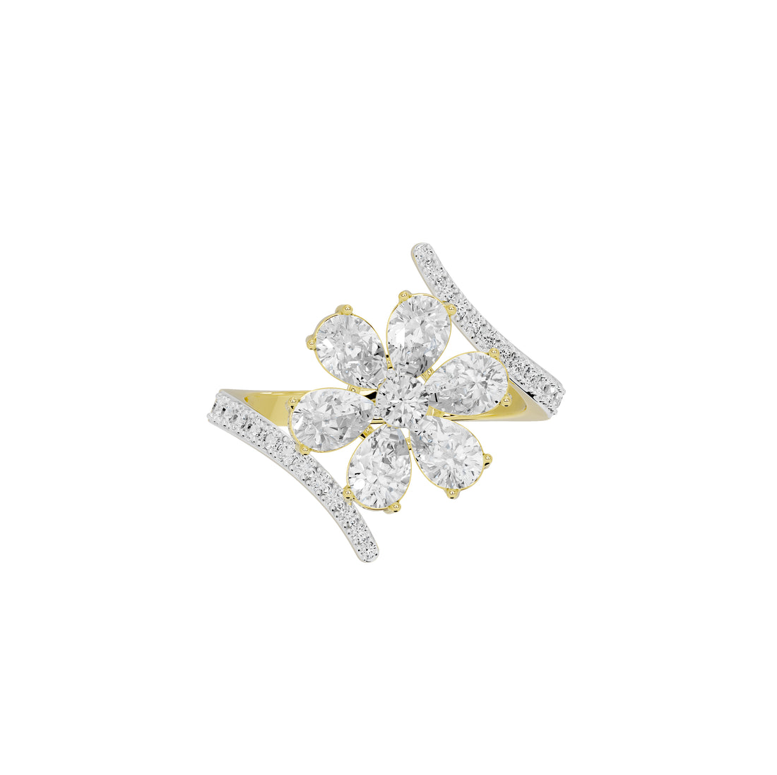 Taissa Pear Floret Diamond Ring
