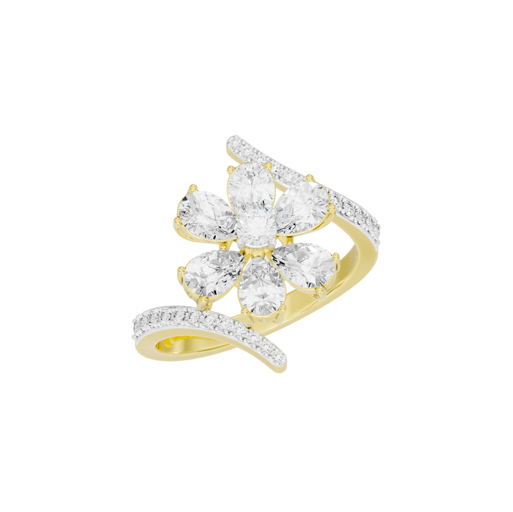 Taissa Pear Floret Diamond Ring
