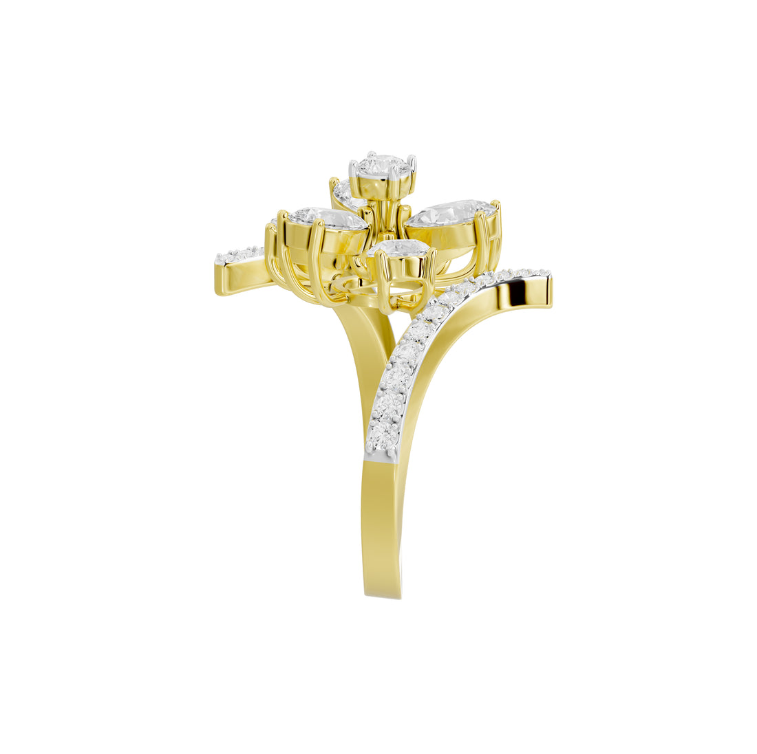 Taissa Pear Floret Diamond Ring