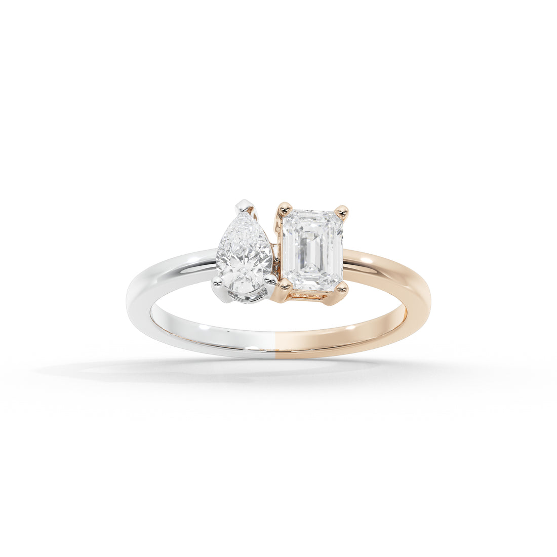 2 Carat Dual Tone 'Toi et Moi' Ring