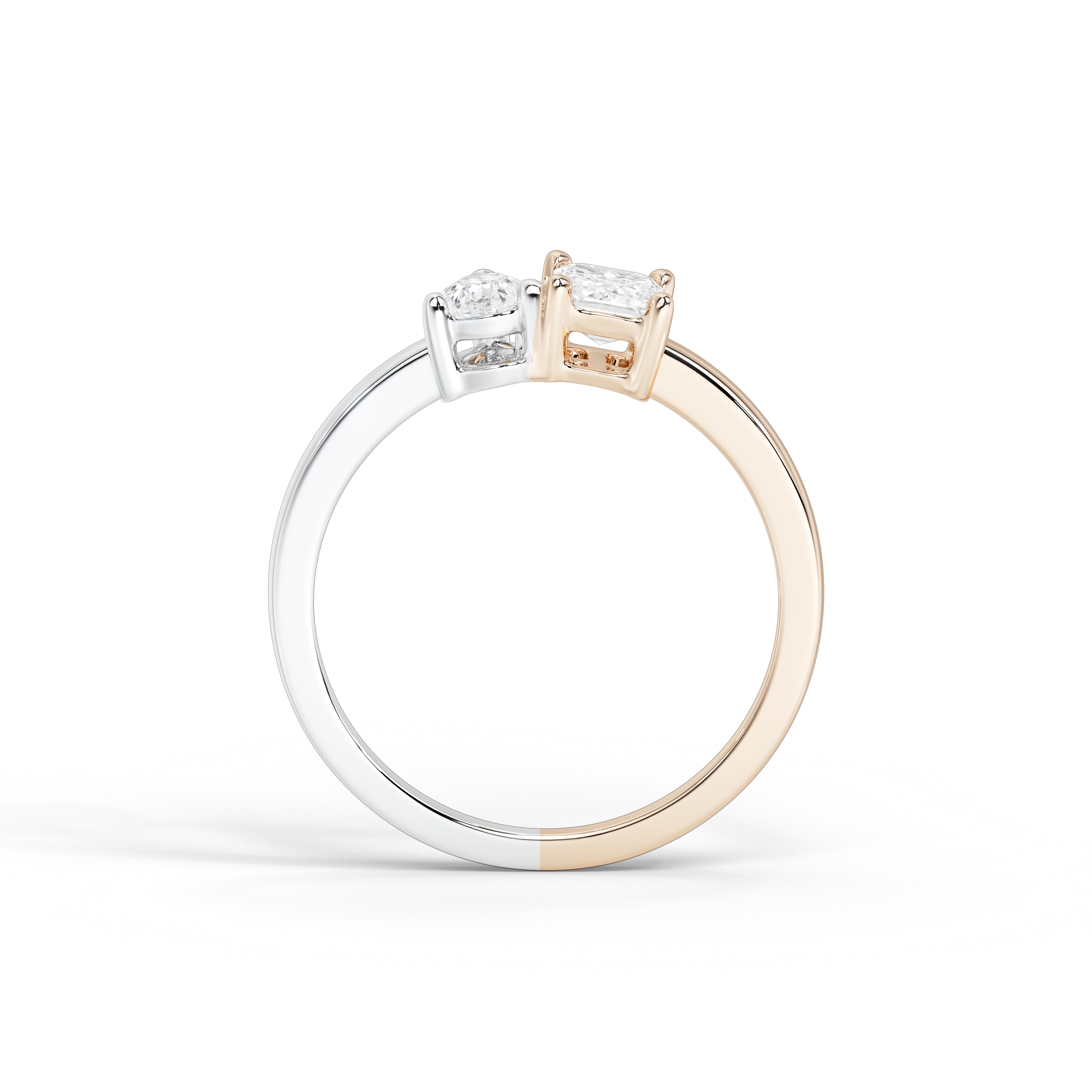 2 Carat Dual Tone 'Toi et Moi' Ring
