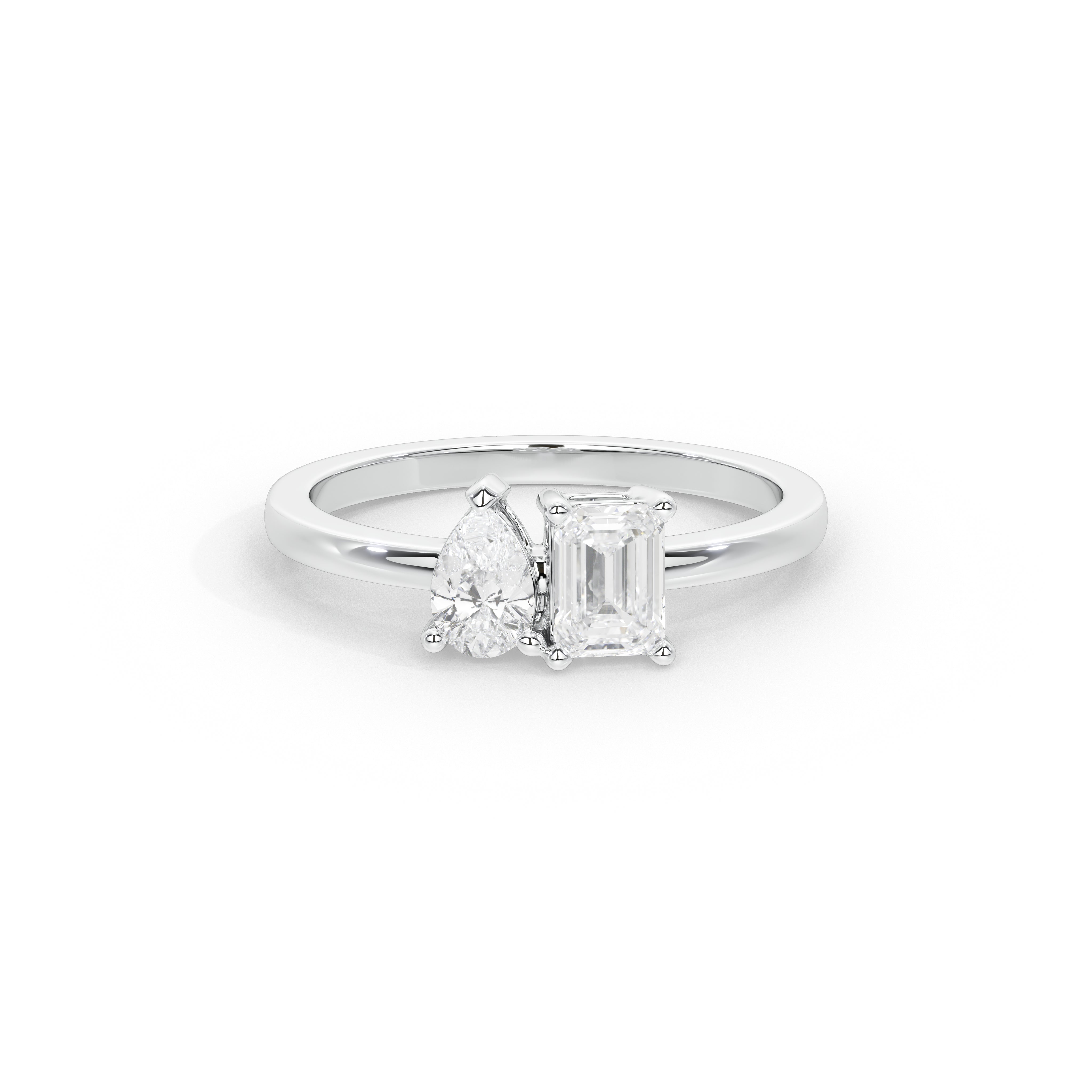 2 Carat Dual Tone 'Toi et Moi' Ring