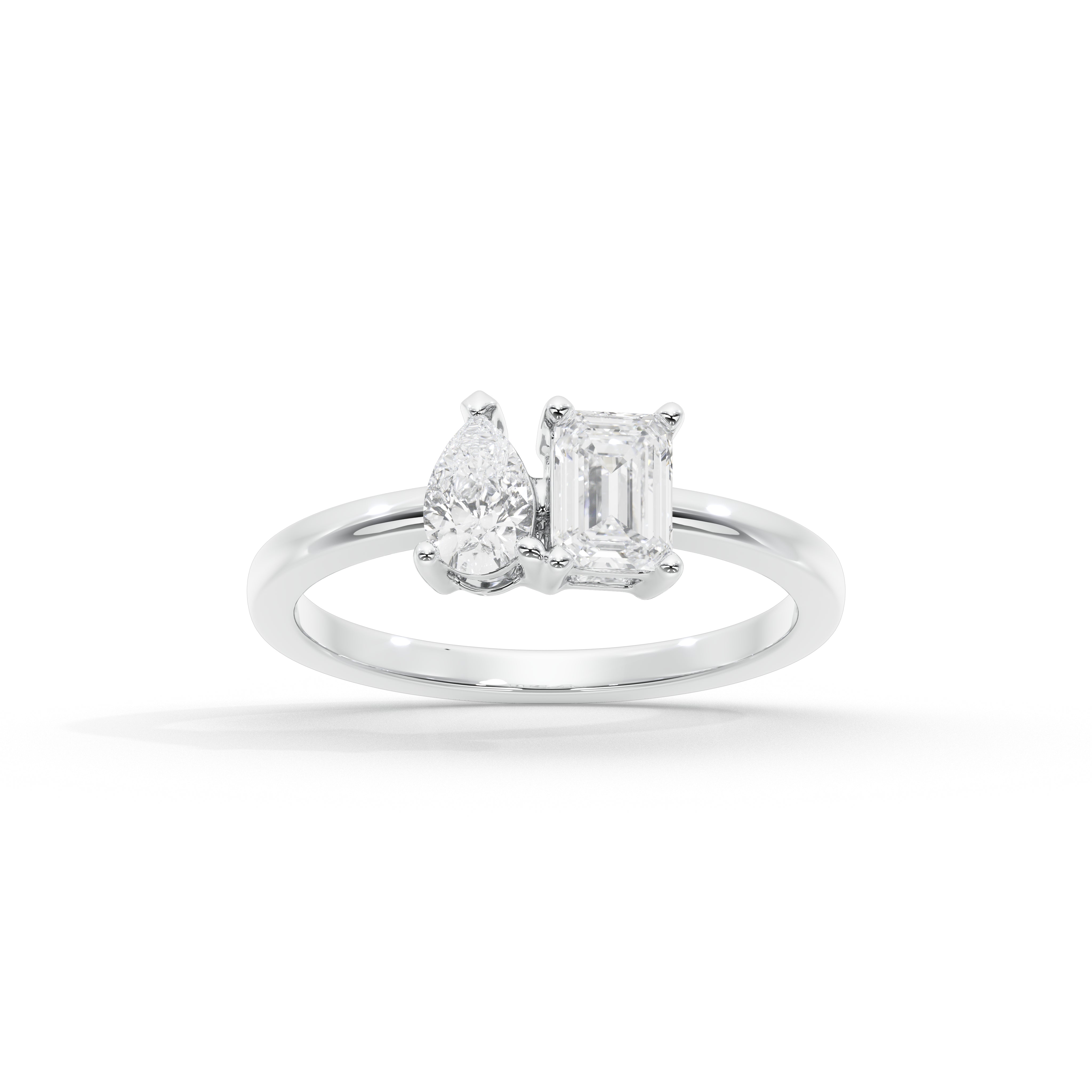 2 Carat Dual Tone 'Toi et Moi' Ring