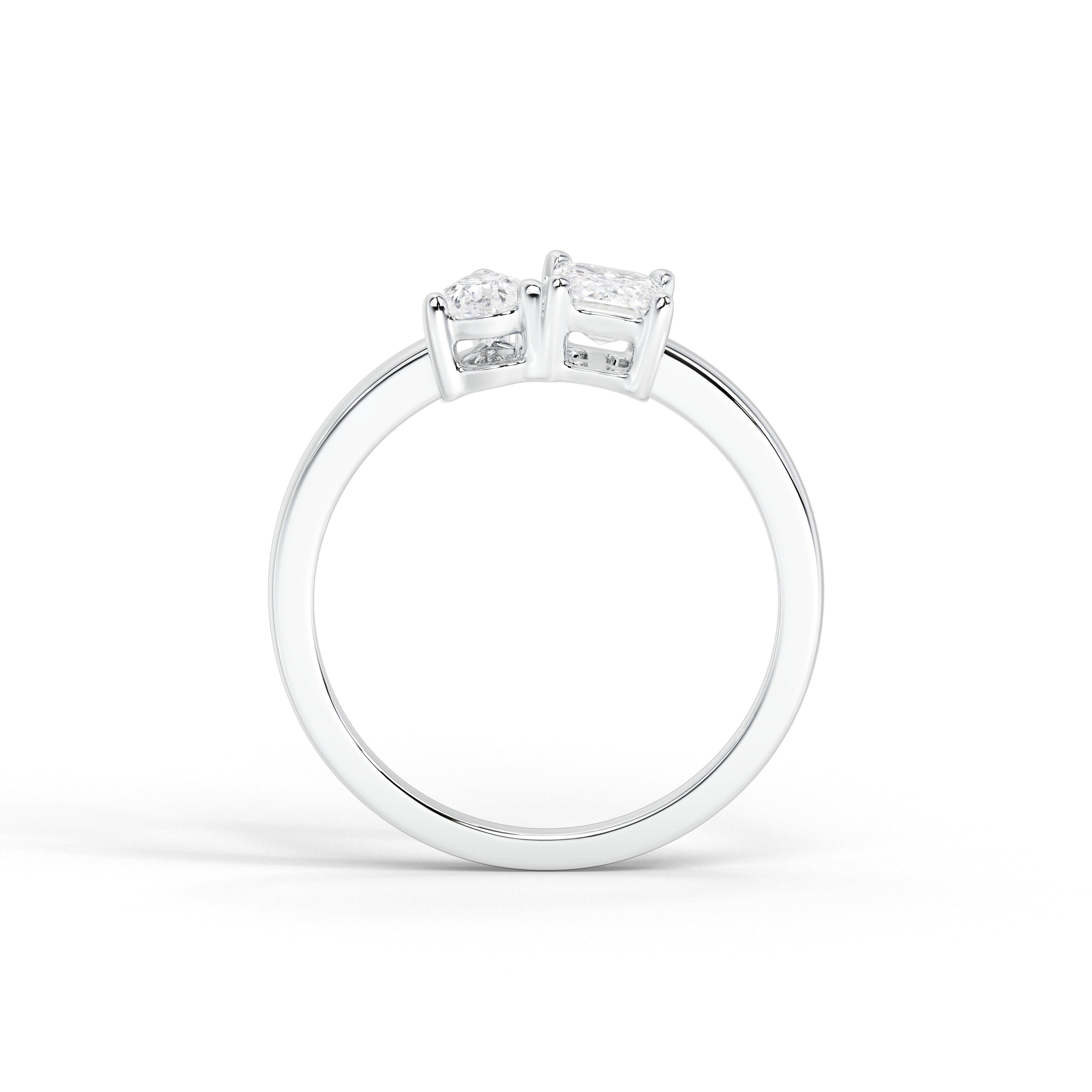 2 Carat Dual Tone 'Toi et Moi' Ring