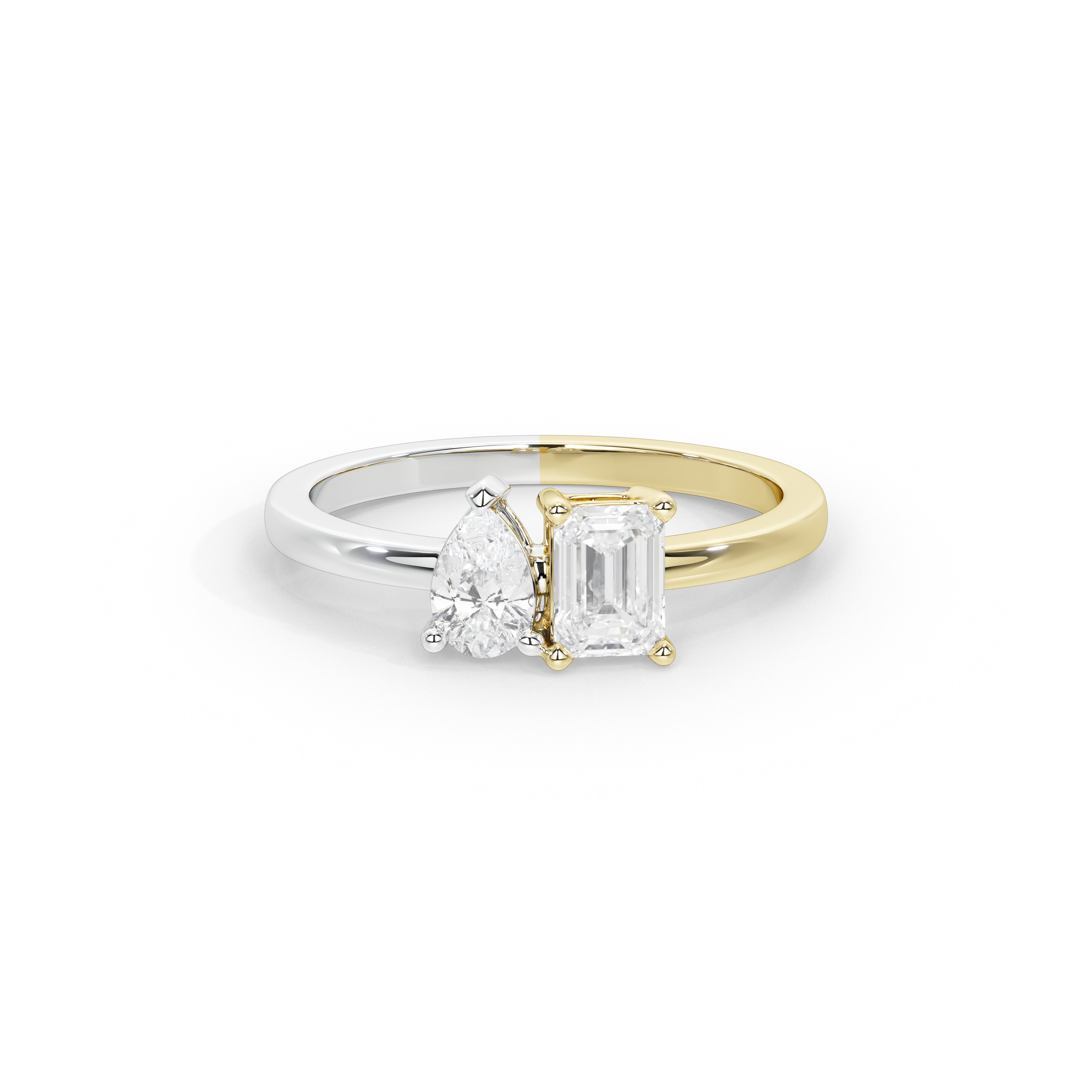 2 Carat Dual Tone 'Toi et Moi' Ring