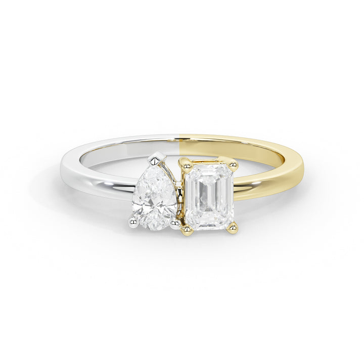 Jack & Rose 2 Carat Emerald & Pear Ring