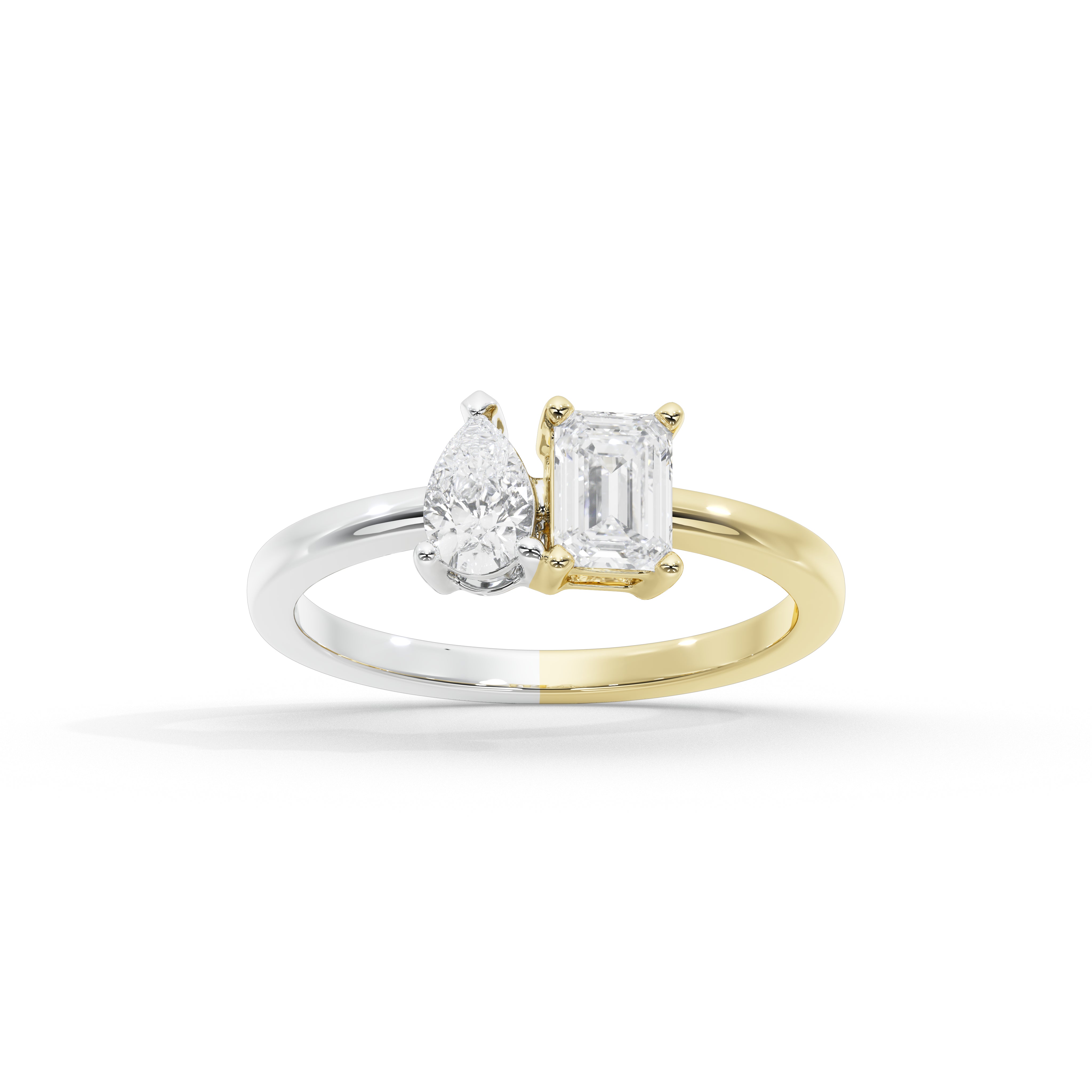 2 Carat Dual Tone 'Toi et Moi' Ring