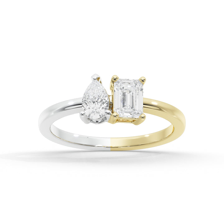 Jack & Rose 2 Carat Emerald & Pear Ring