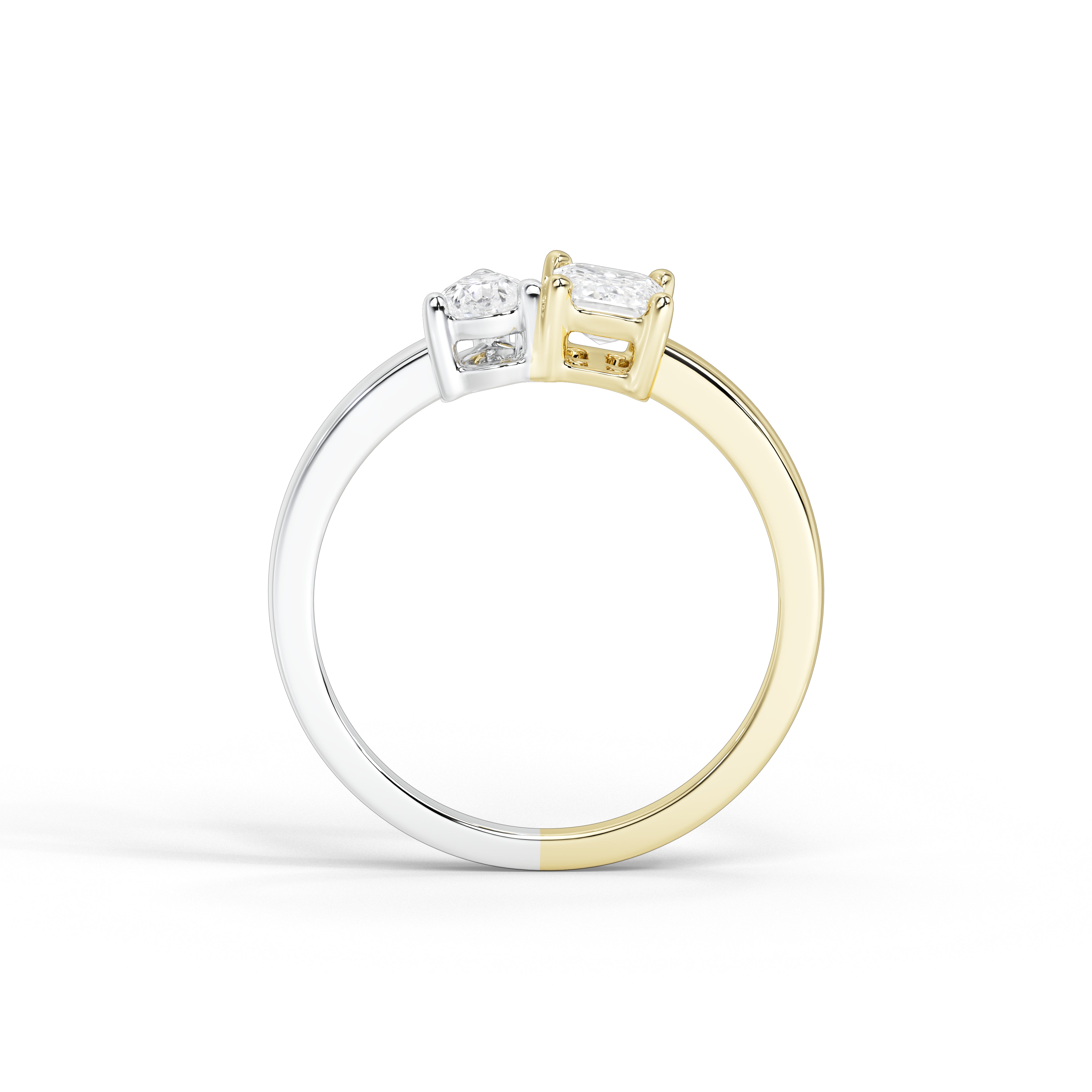 2 Carat Dual Tone 'Toi et Moi' Ring