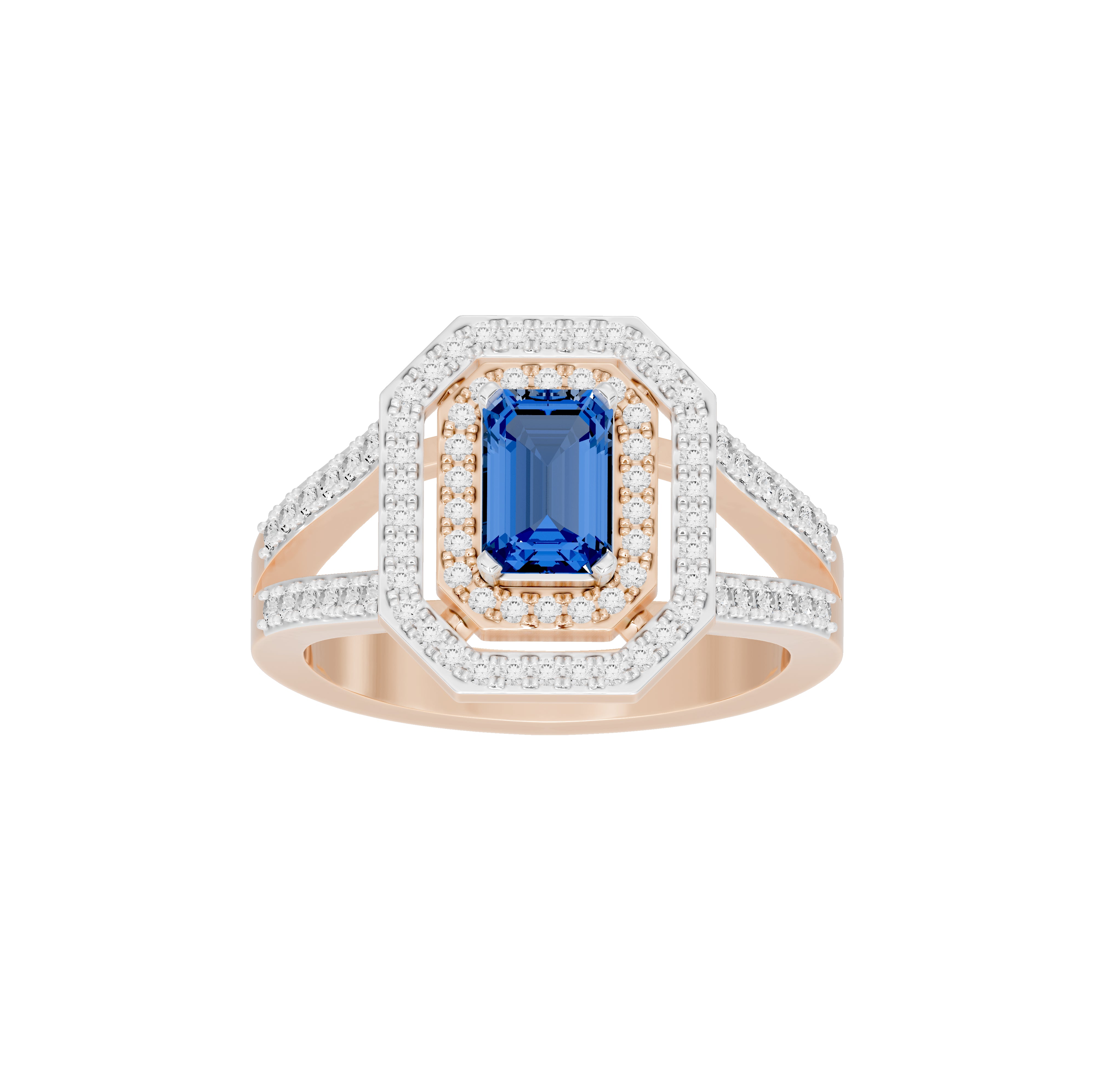 Sandhya Blue Sapphire Diamond Ring