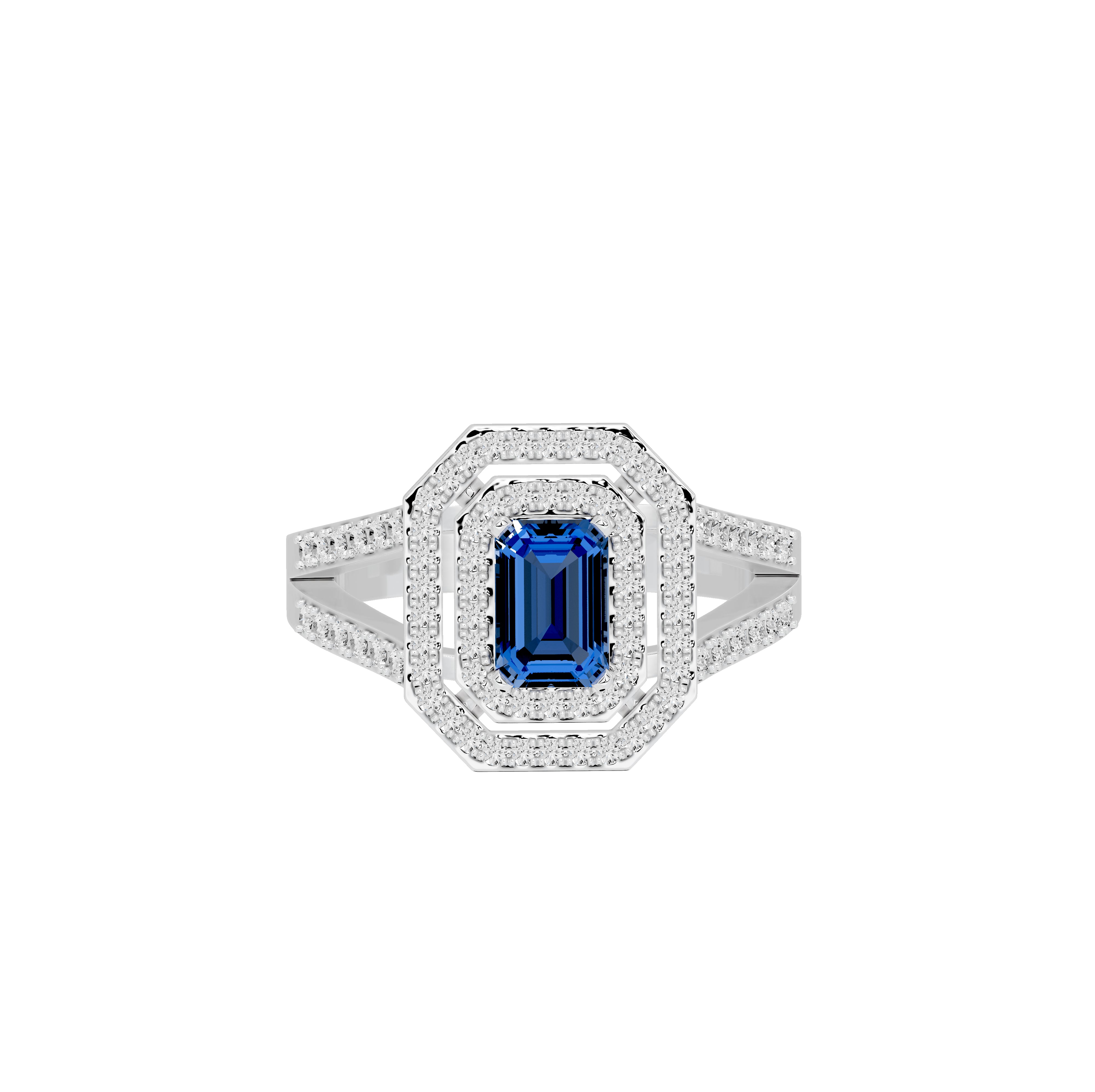 Sandhya Blue Sapphire Diamond Ring
