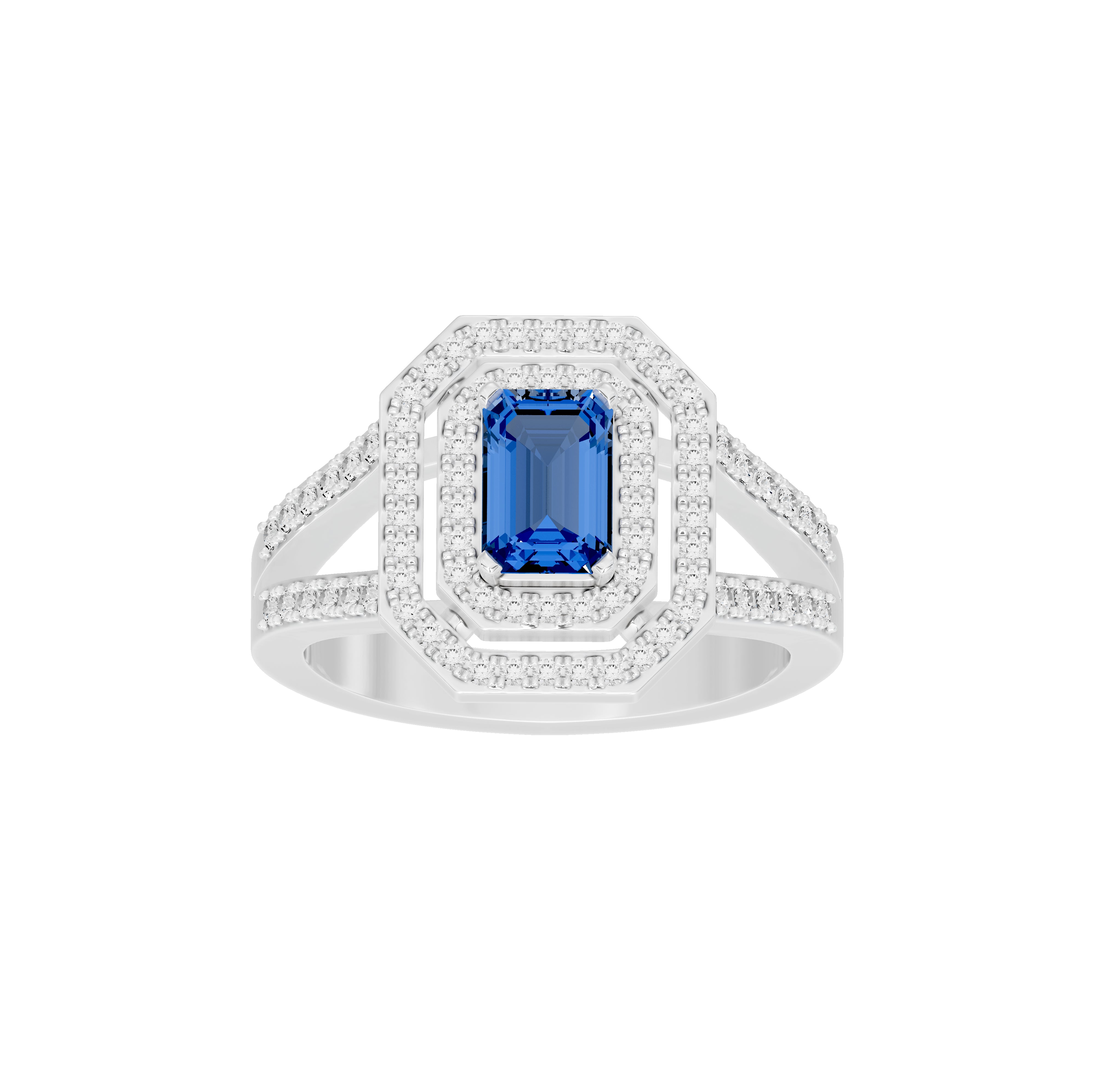 Sandhya Blue Sapphire Diamond Ring