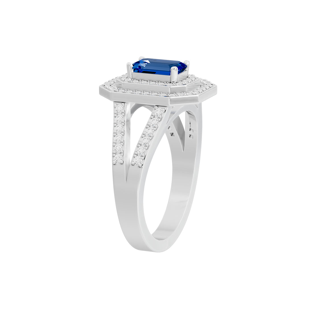 Sandhya Blue Sapphire Diamond Ring
