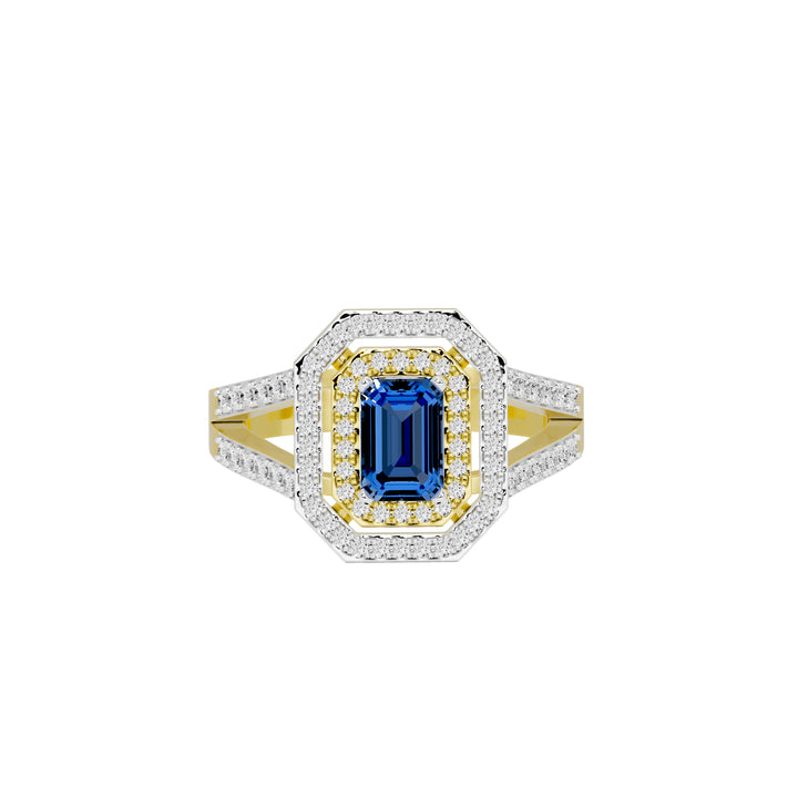 Sandhya Blue Sapphire Diamond Ring