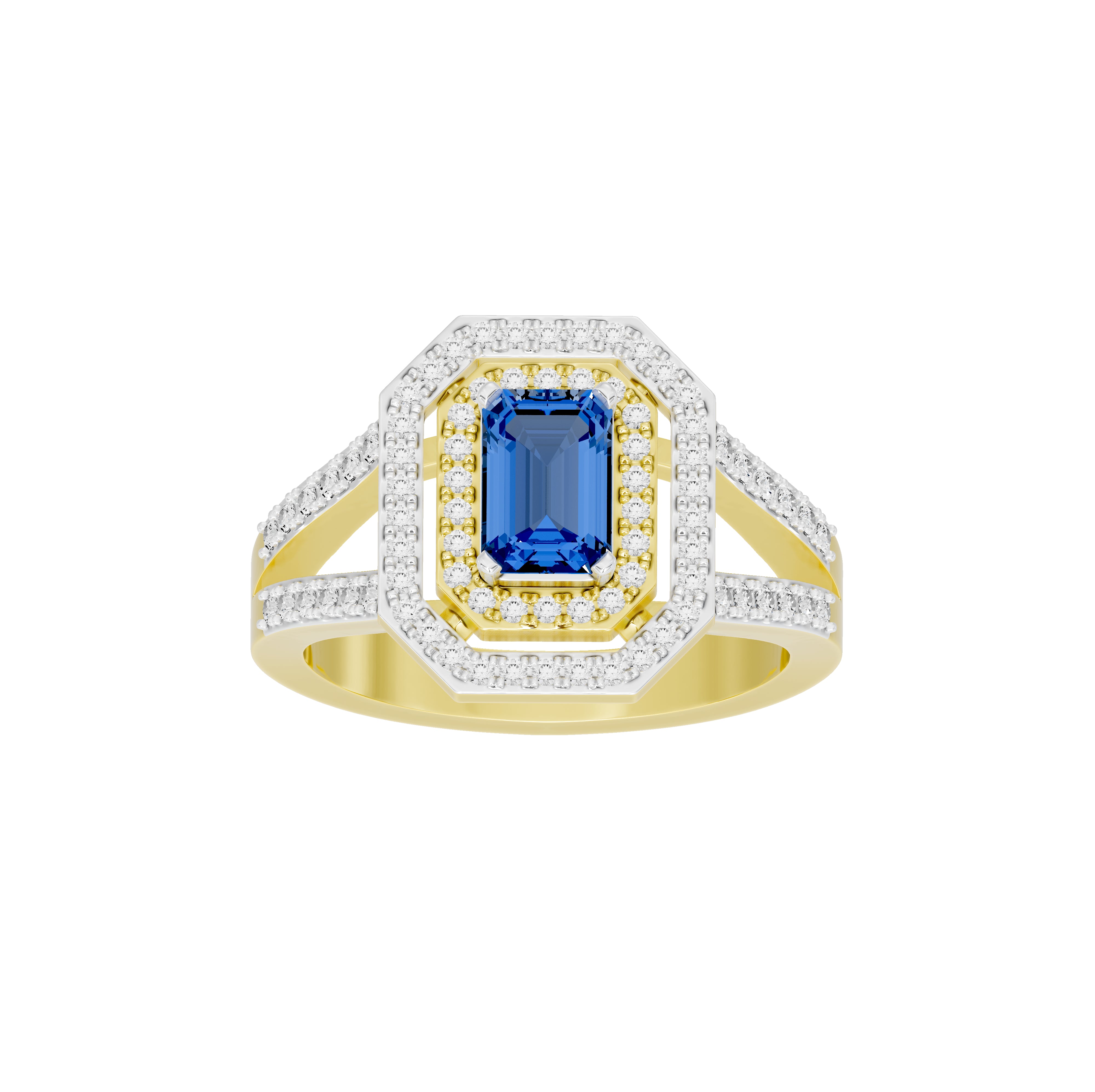 Sandhya Blue Sapphire Diamond Ring