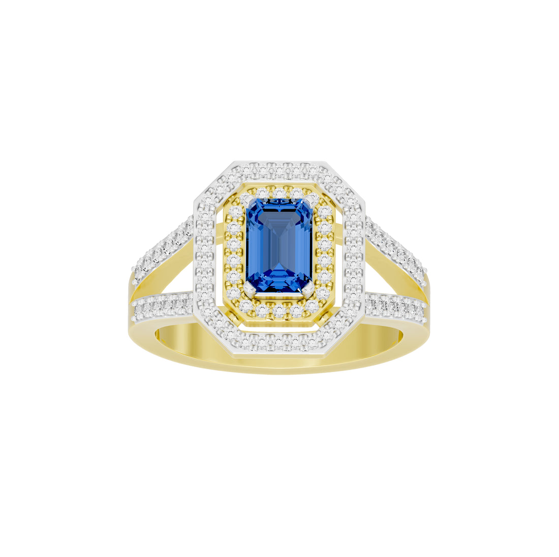 Sandhya Blue Sapphire Diamond Ring