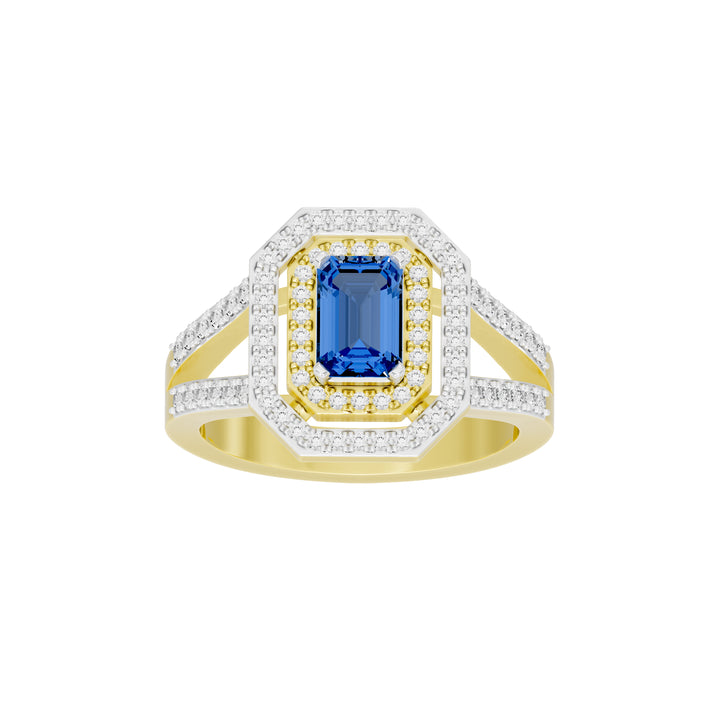 Sandhya Blue Sapphire Diamond Ring