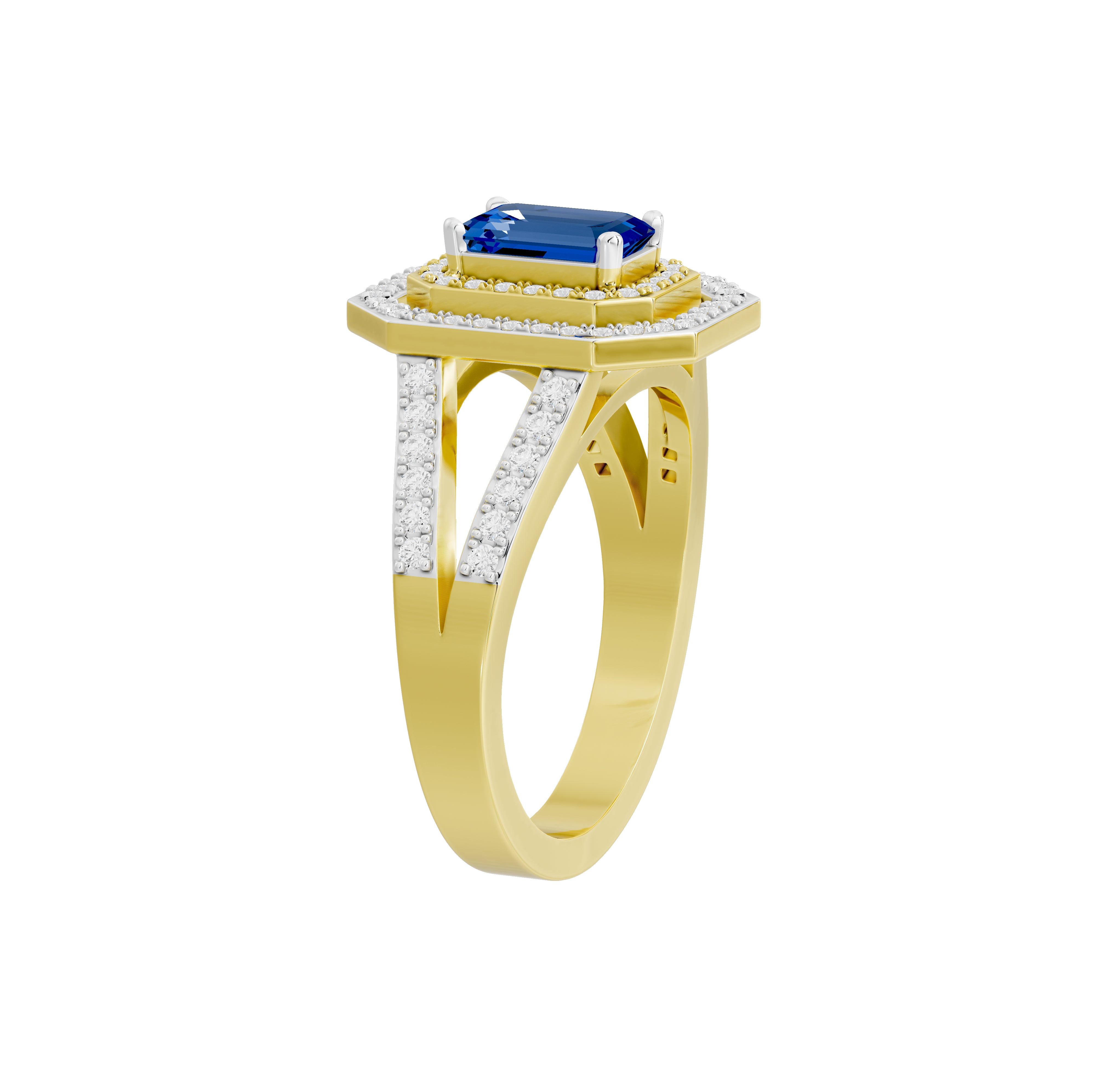 Sandhya Blue Sapphire Diamond Ring