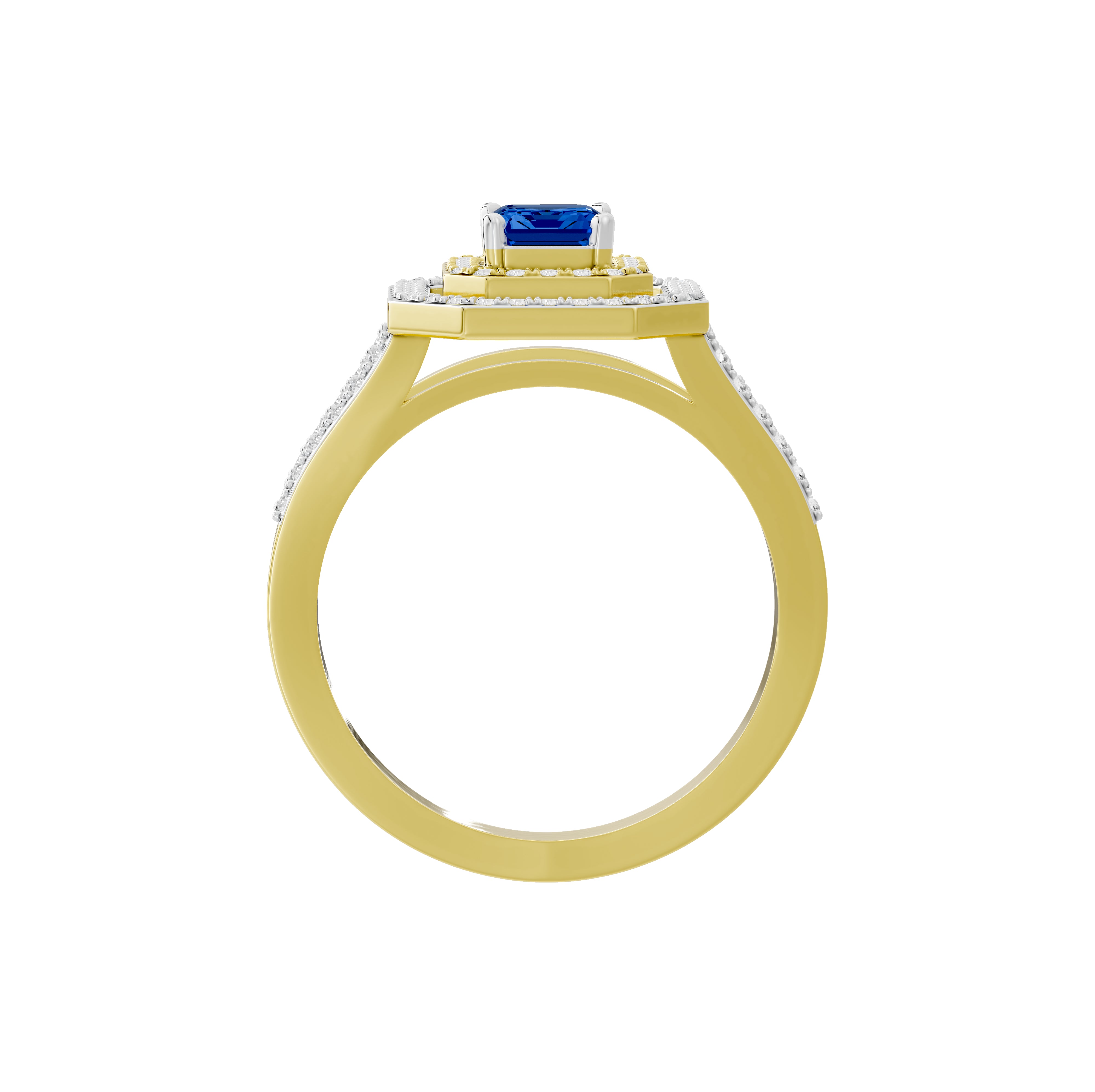Sandhya Blue Sapphire Diamond Ring