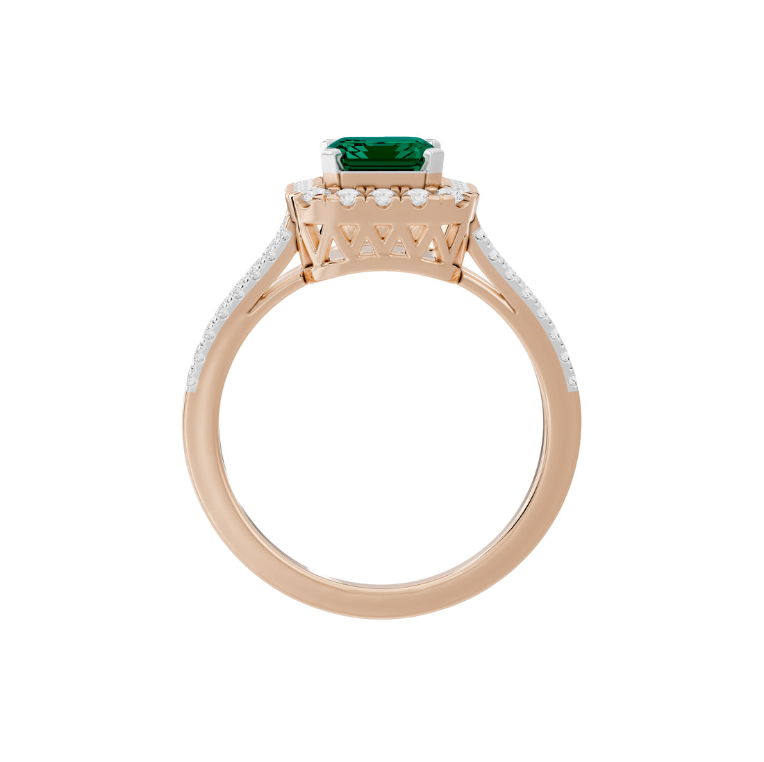 Calloway Emerald Halo Diamond Ring