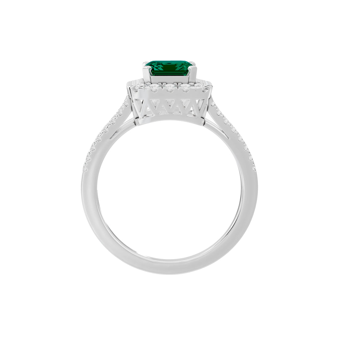 Calloway Emerald Halo Diamond Ring