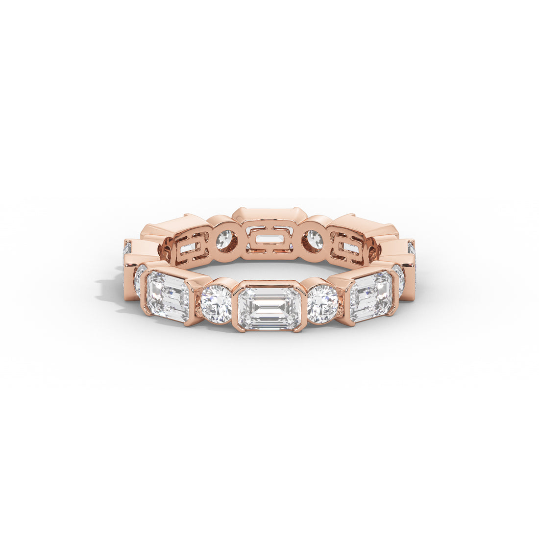 4 Carat Emerald & Round Eternity Band