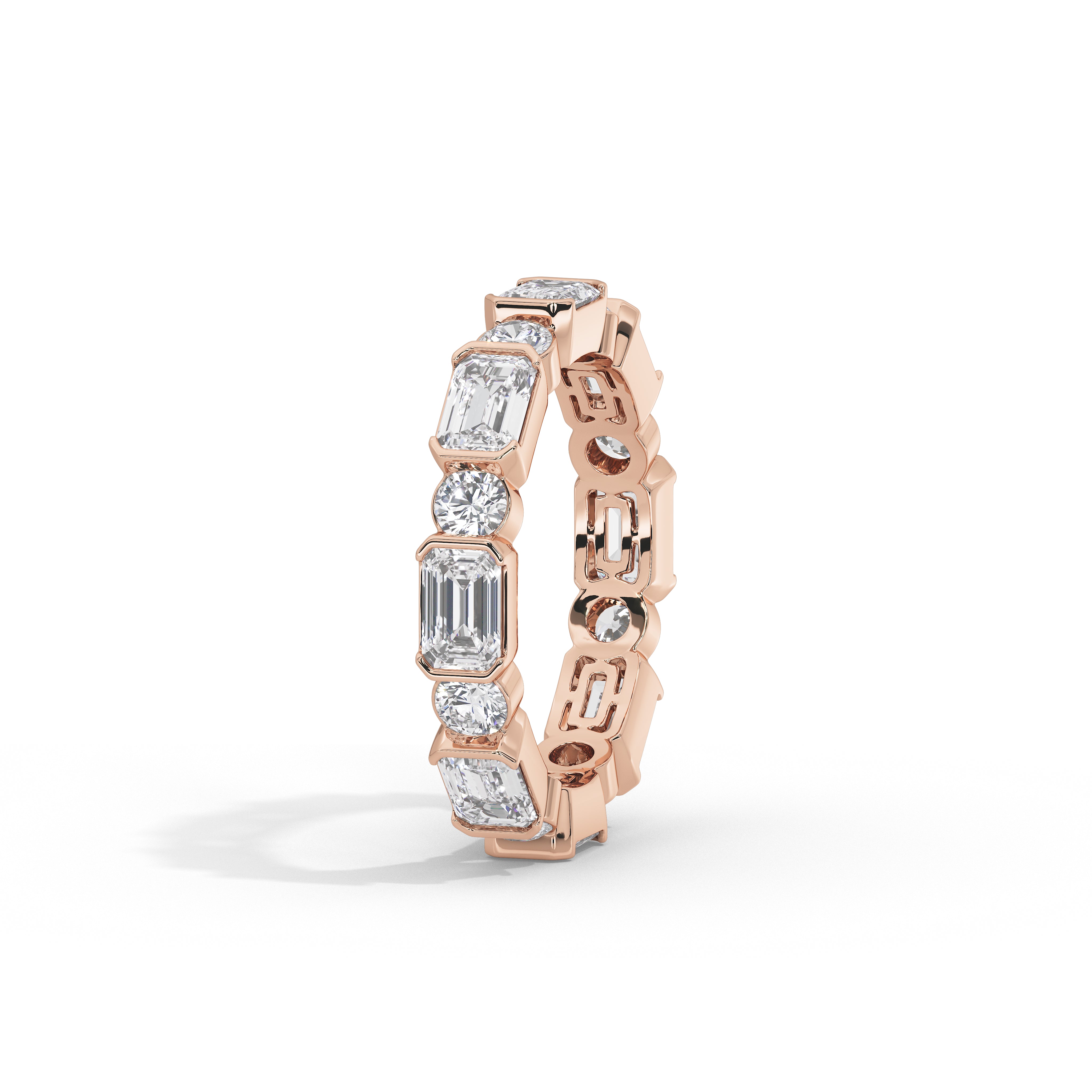 4 Carat Emerald & Round Eternity Band