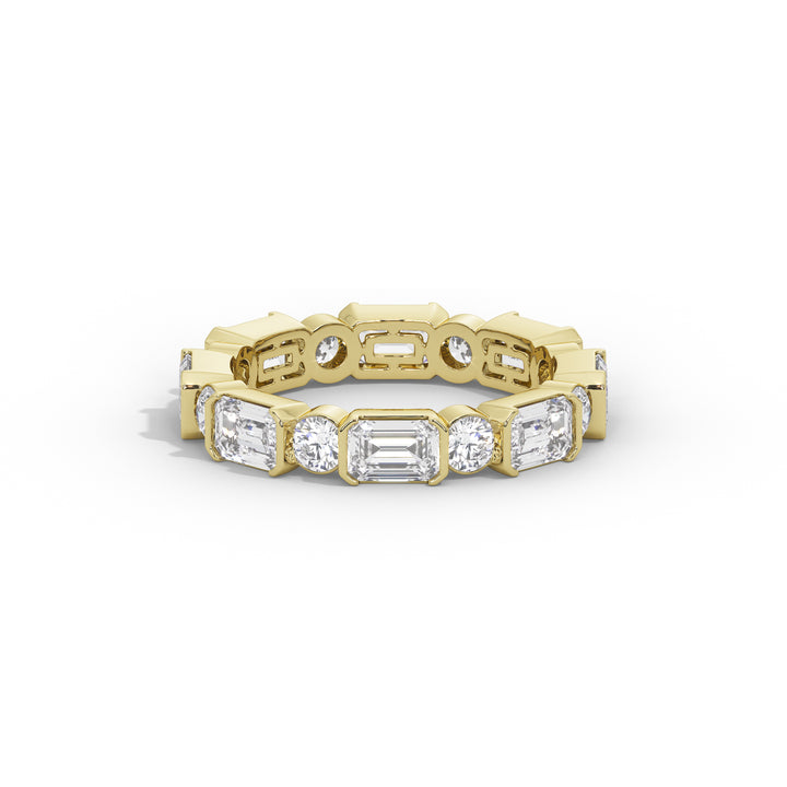 4 Carat Emerald & Round Eternity Band