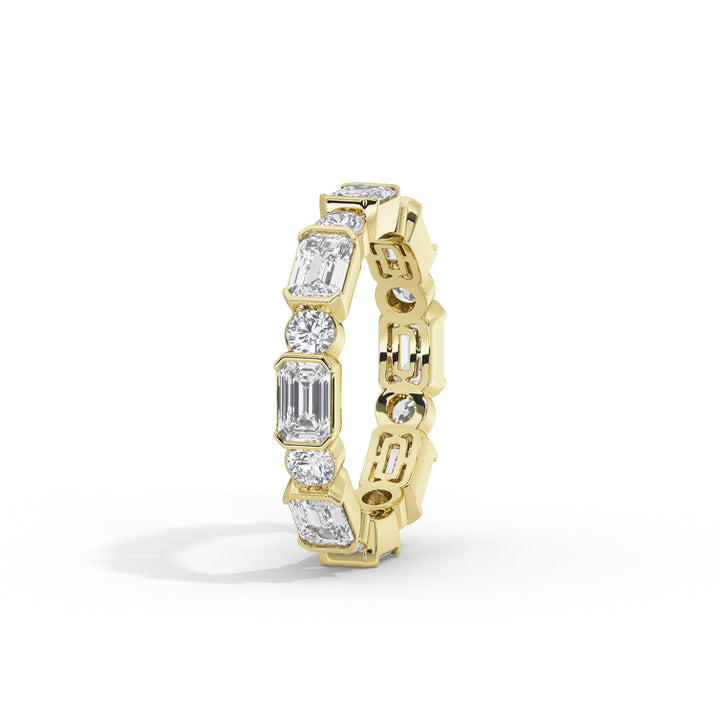 4 Carat Emerald & Round Eternity Band