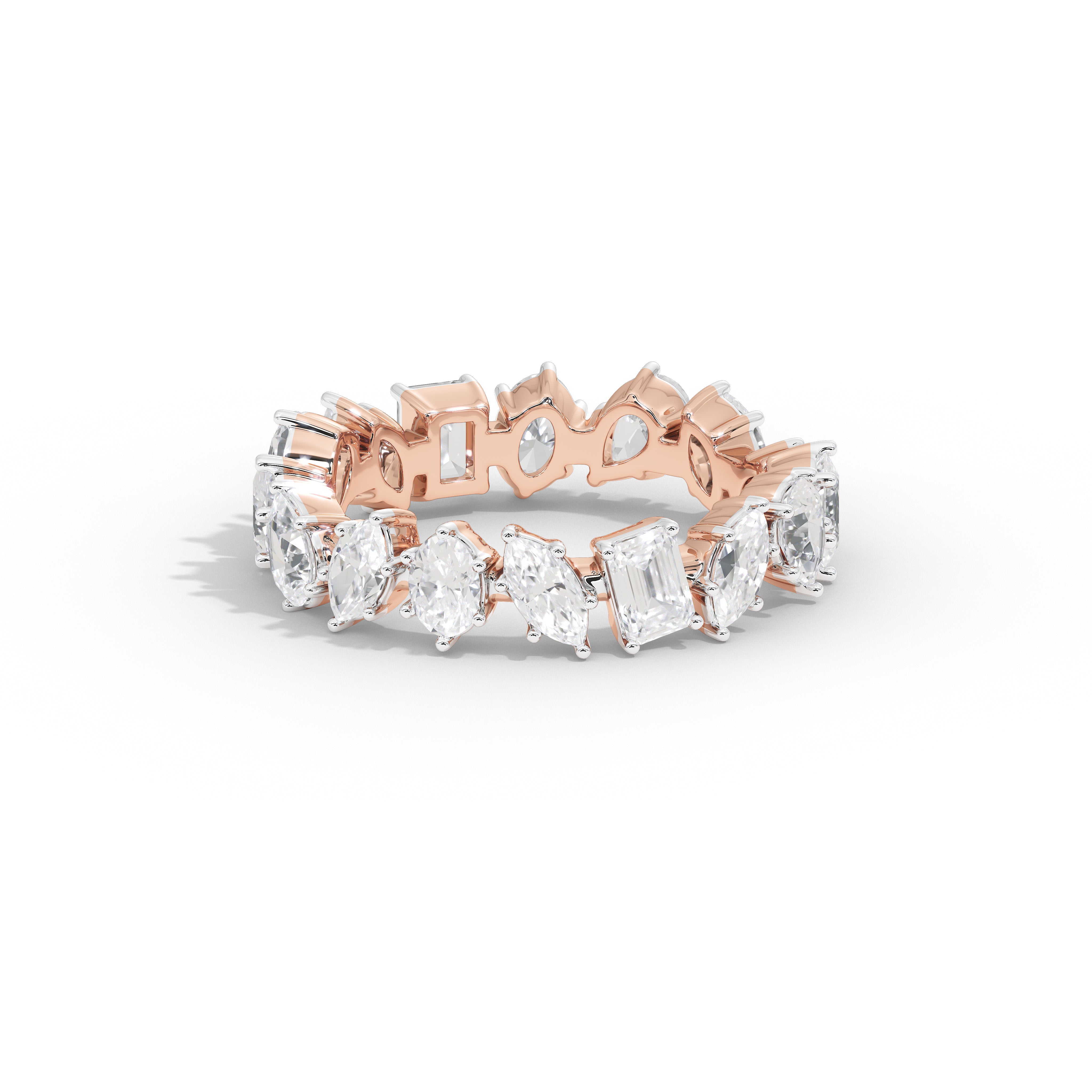 2.7 Carat Roseatte Multi-Shape Band Ring
