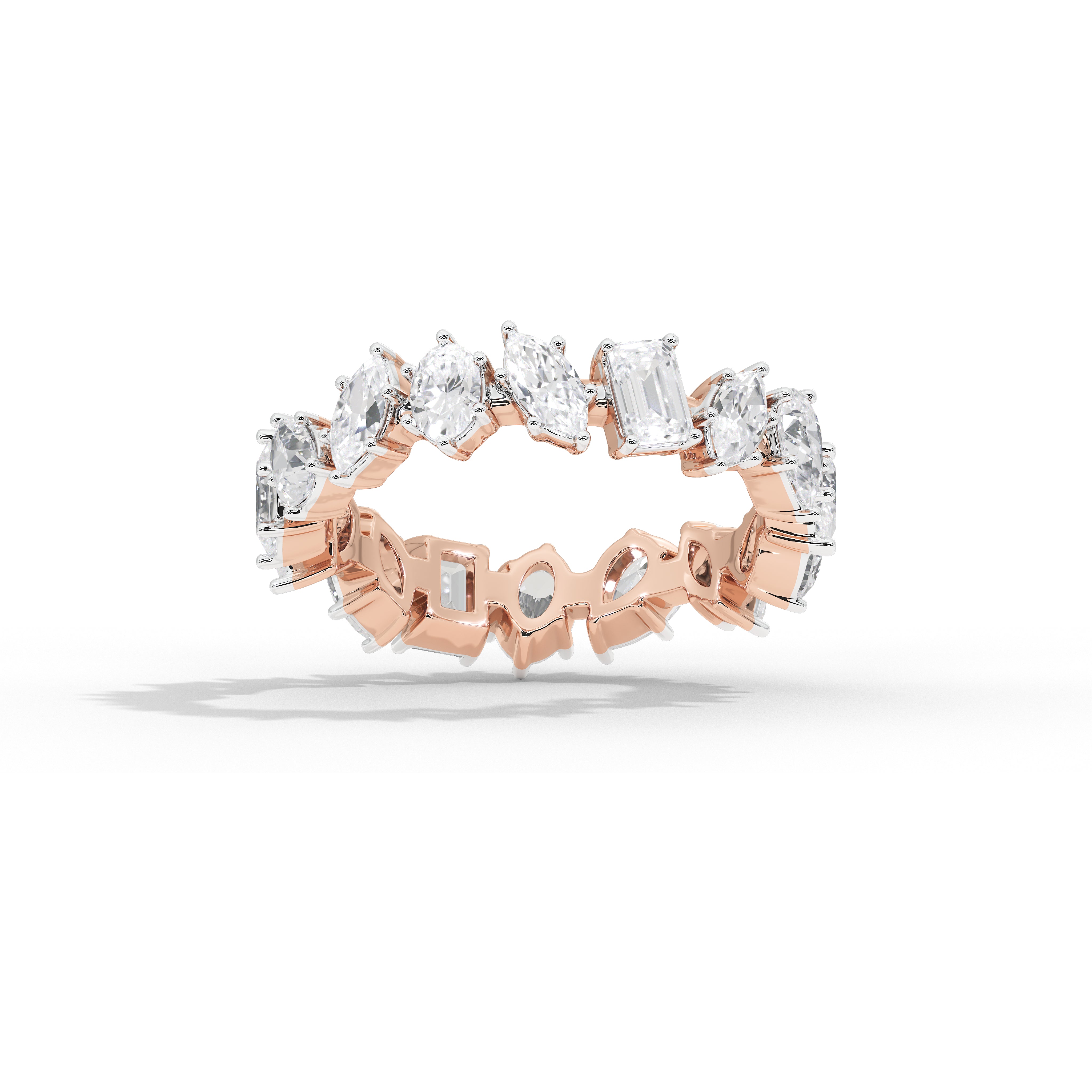 2.7 Carat Roseatte Multi-Shape Band Ring