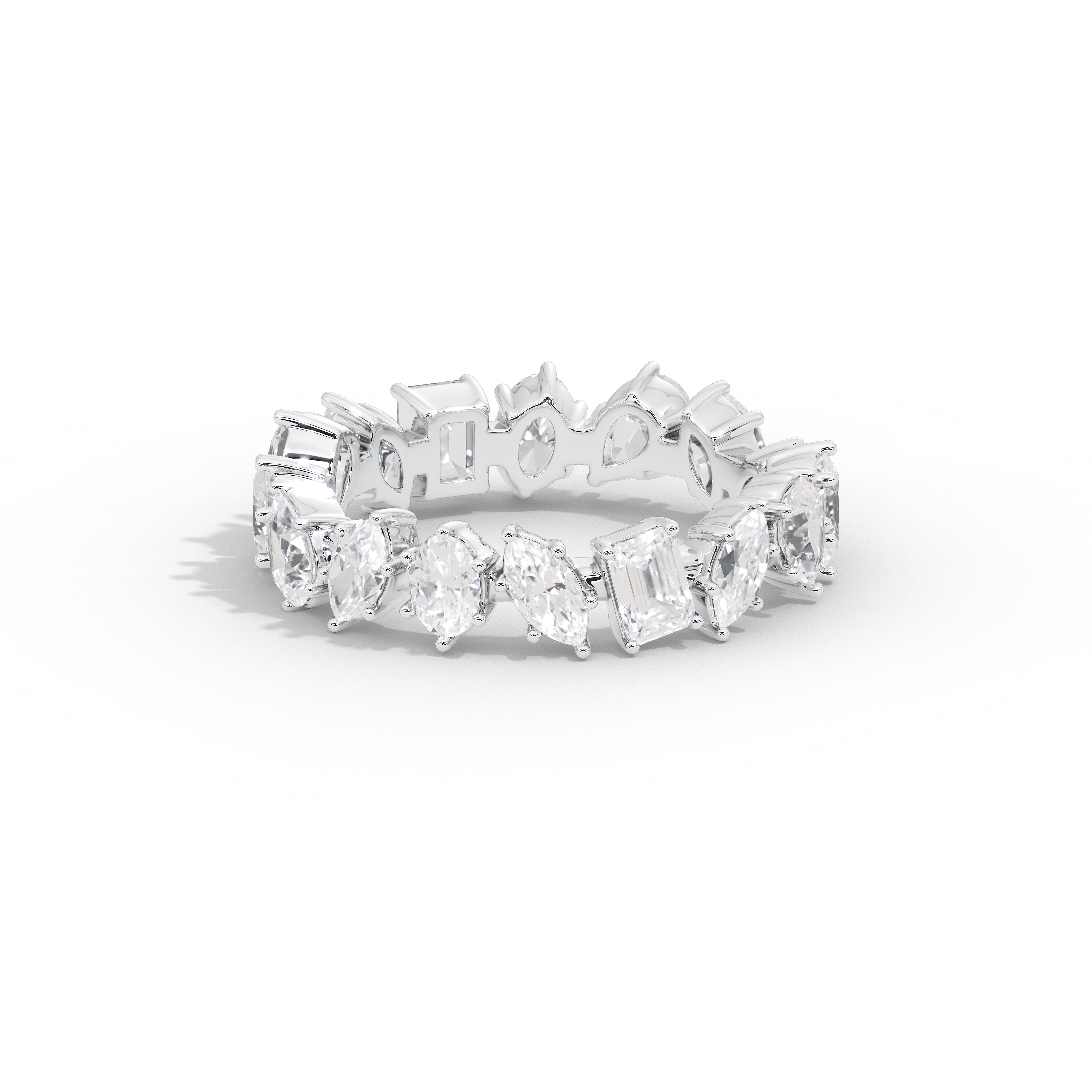 2.7 Carat Roseatte Multi-Shape Band Ring