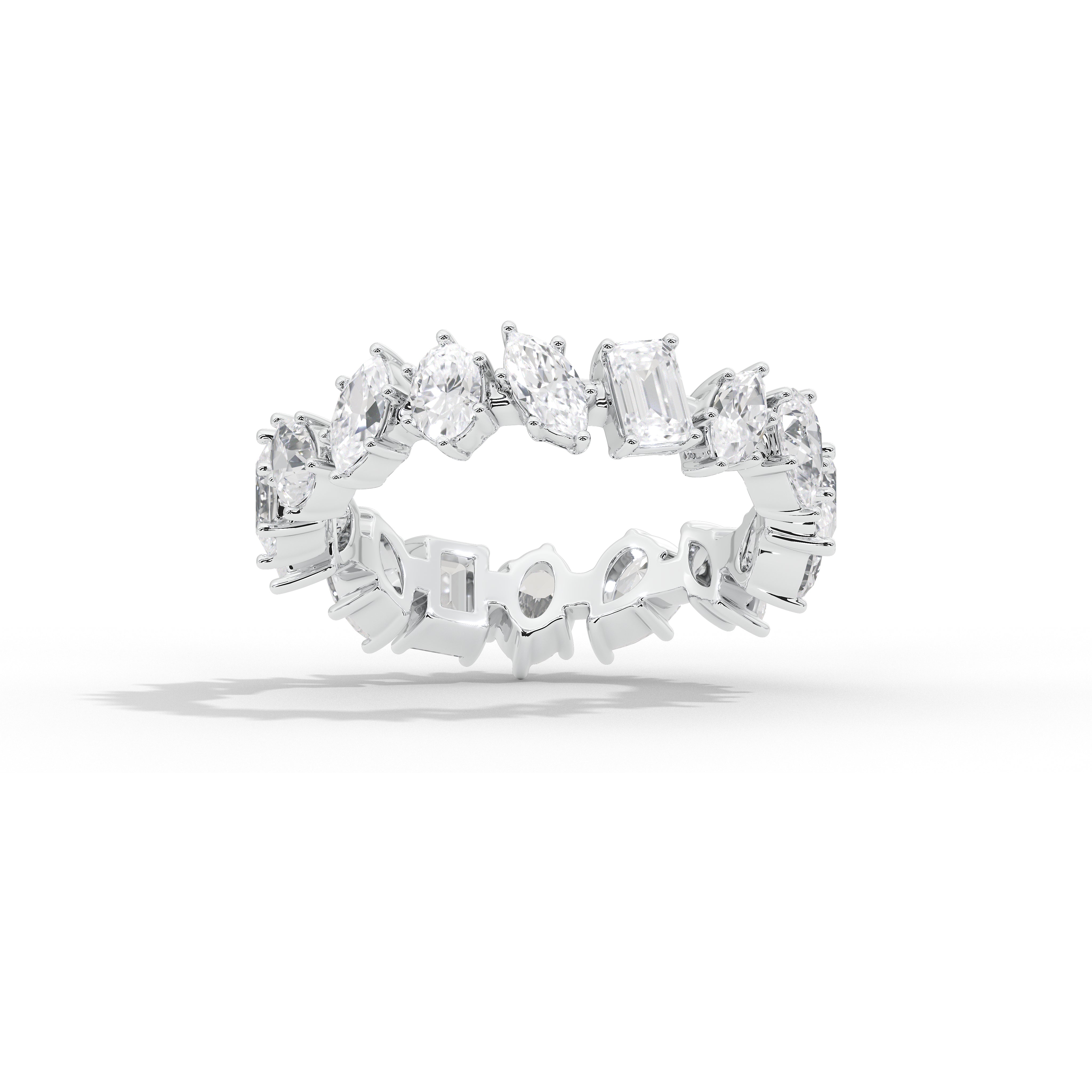 2.7 Carat Roseatte Multi-Shape Band Ring