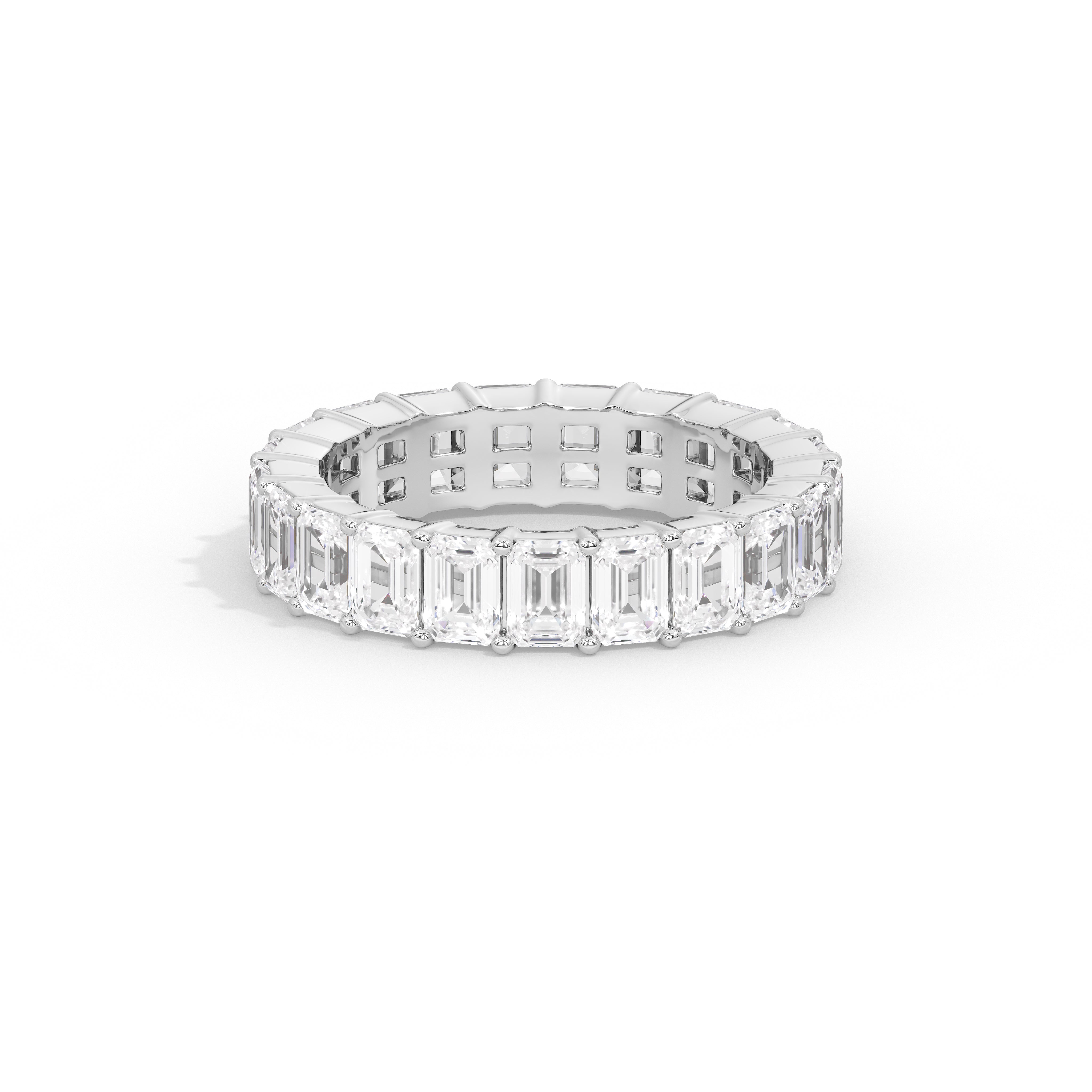 1.8 Carat Emerald Eternity Band Ring