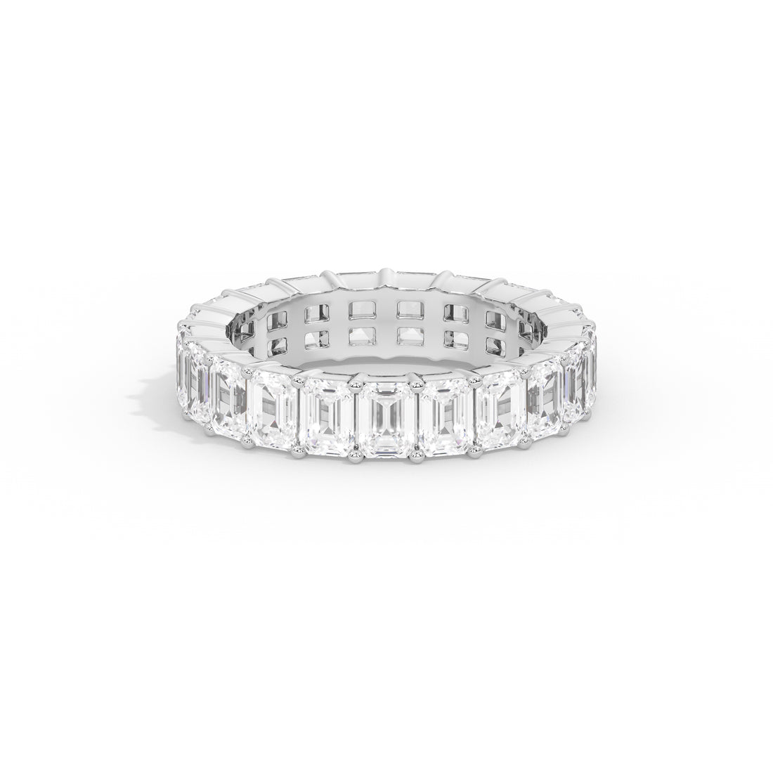 1.8 Carat Emerald Eternity Band Ring