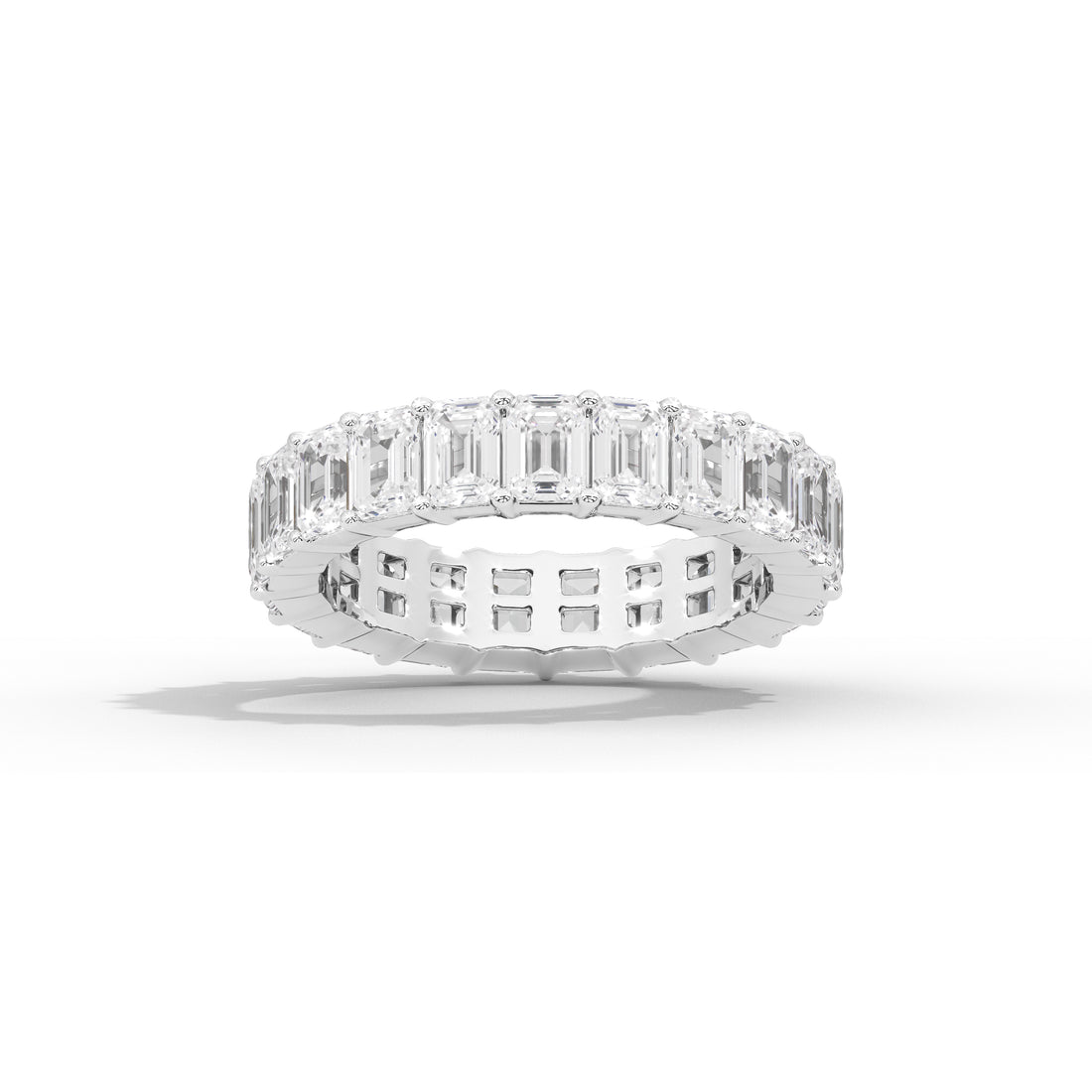 1.8 Carat Emerald Eternity Band Ring