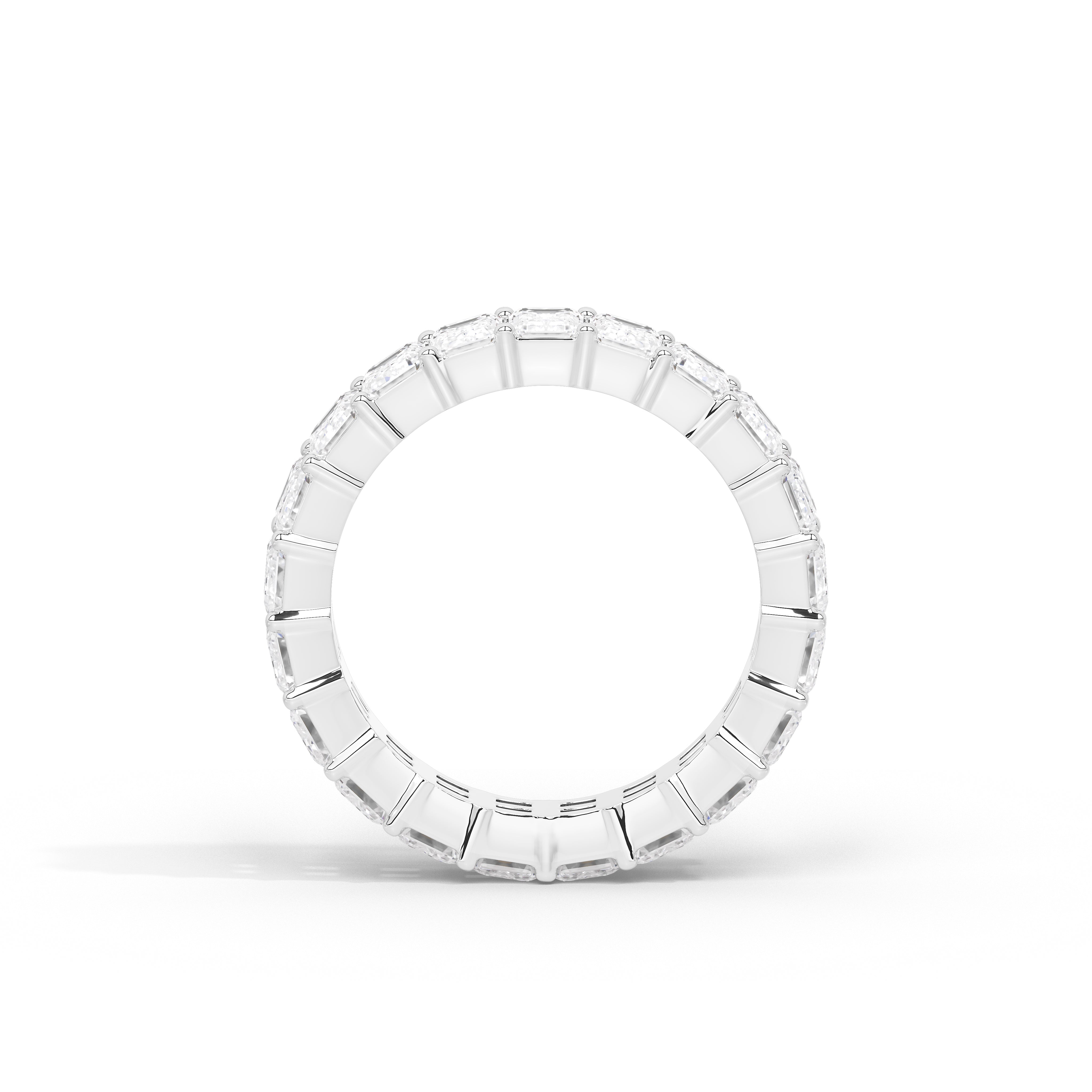 1.8 Carat Emerald Eternity Band Ring
