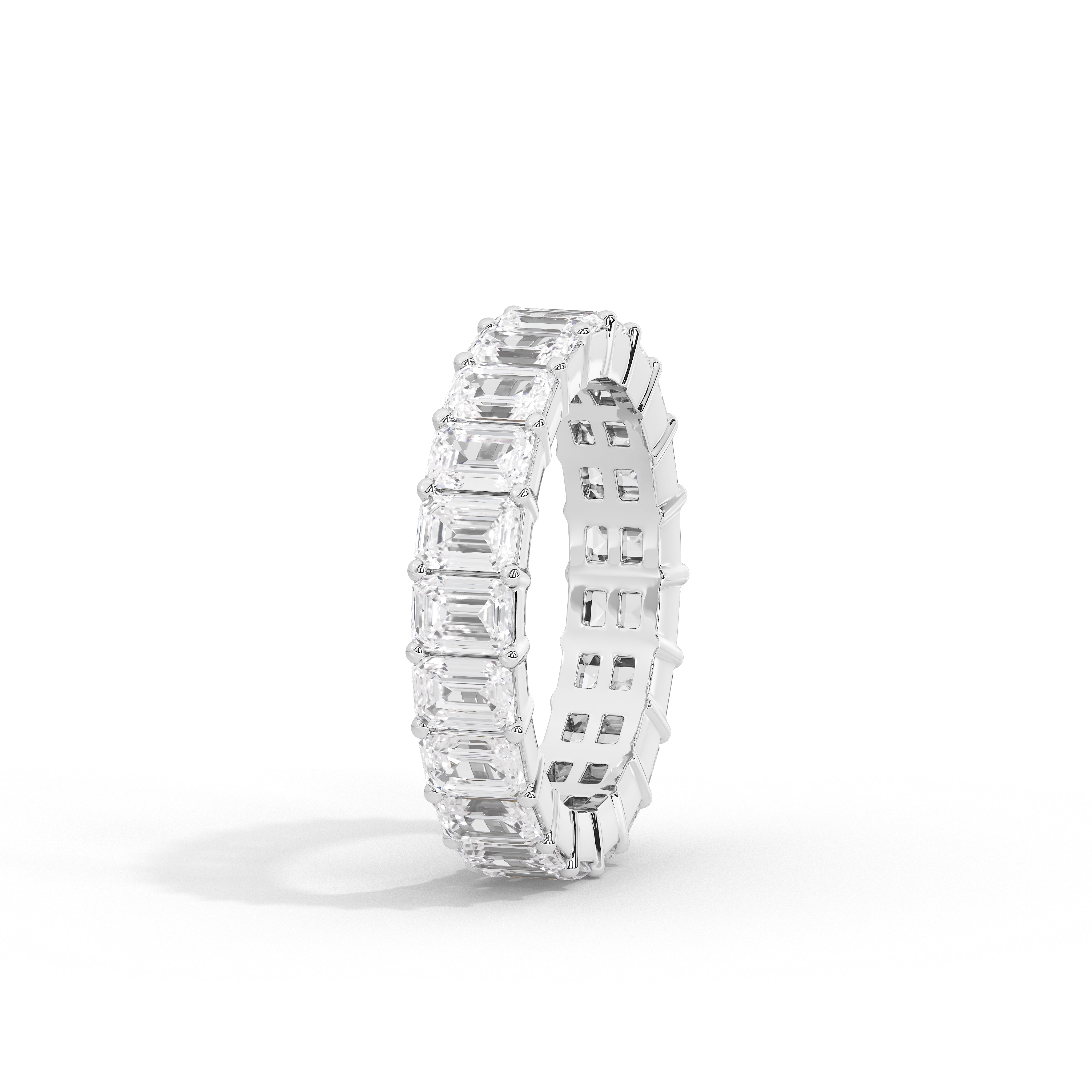 1.8 Carat Emerald Eternity Band Ring